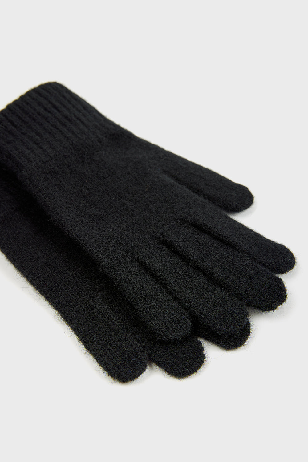 Black wool blend gloves_4