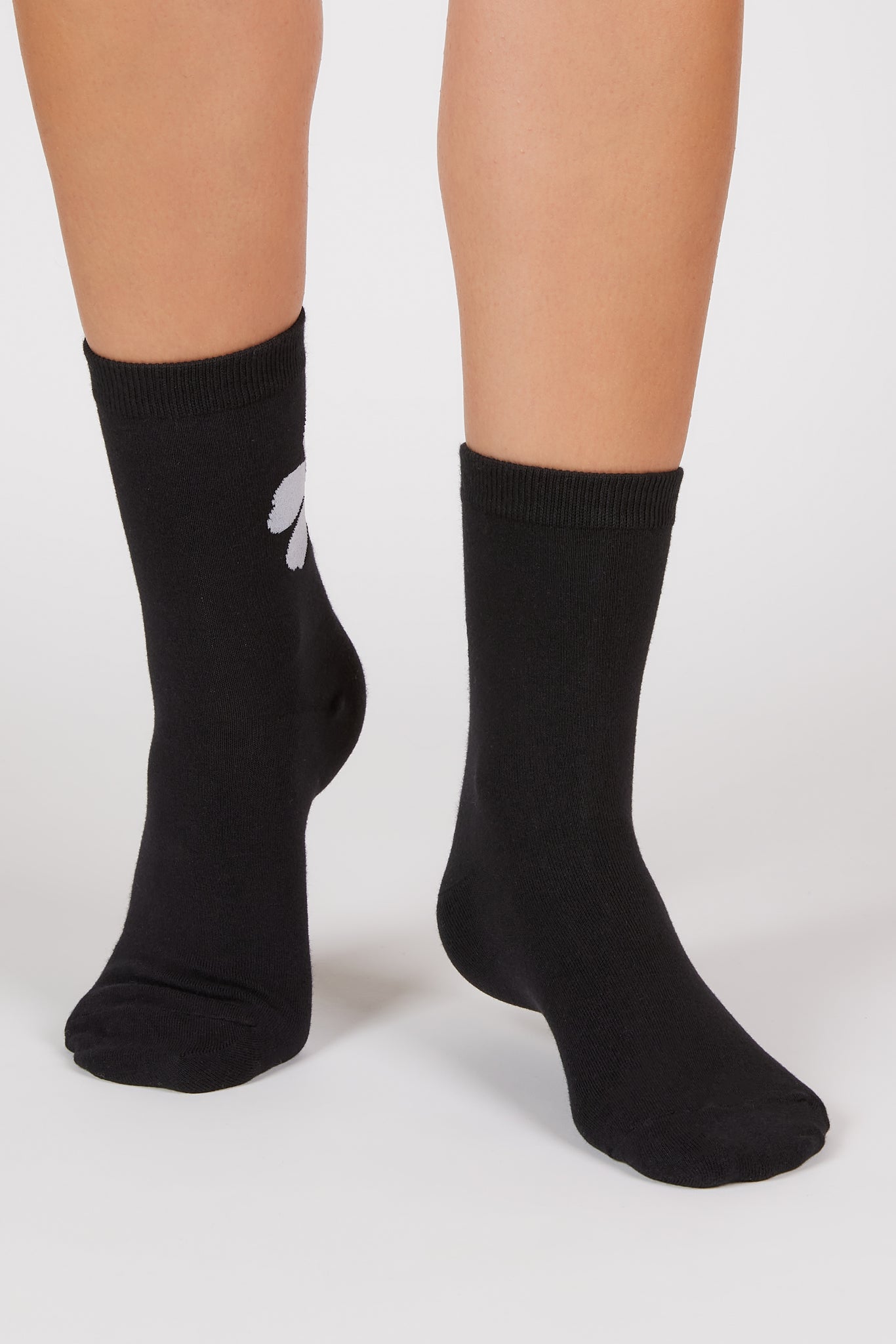 Black and blue giant floral ankle socks_4