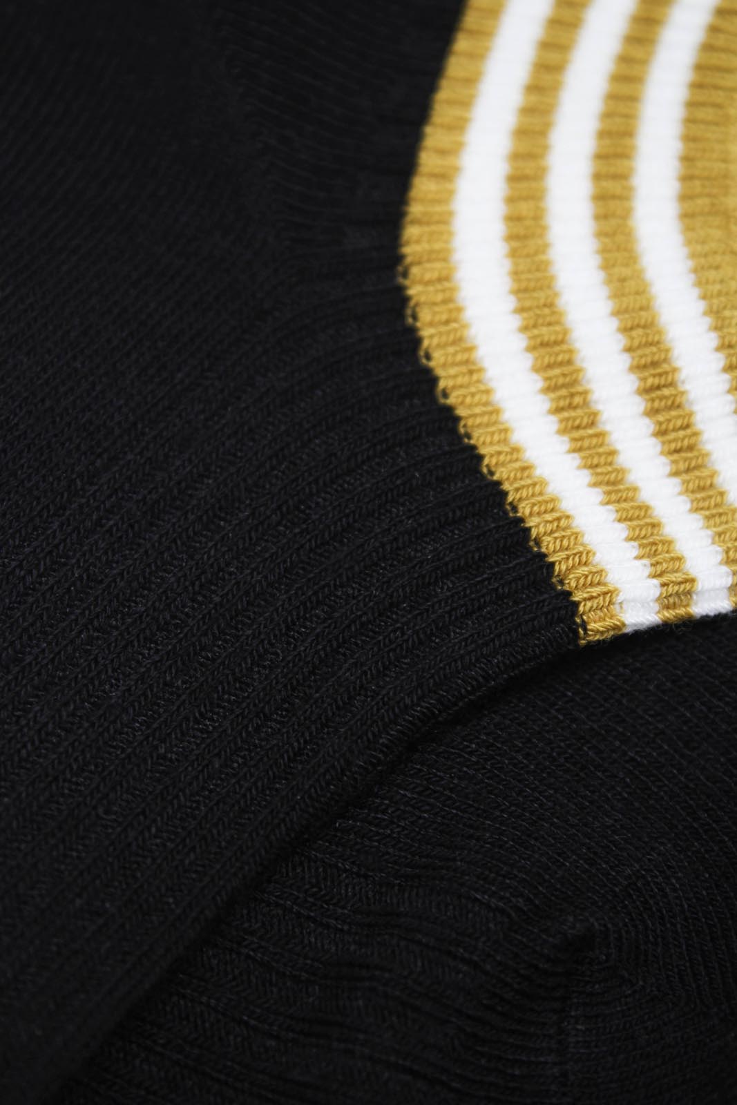 Black and mustard striped ankle socks_2