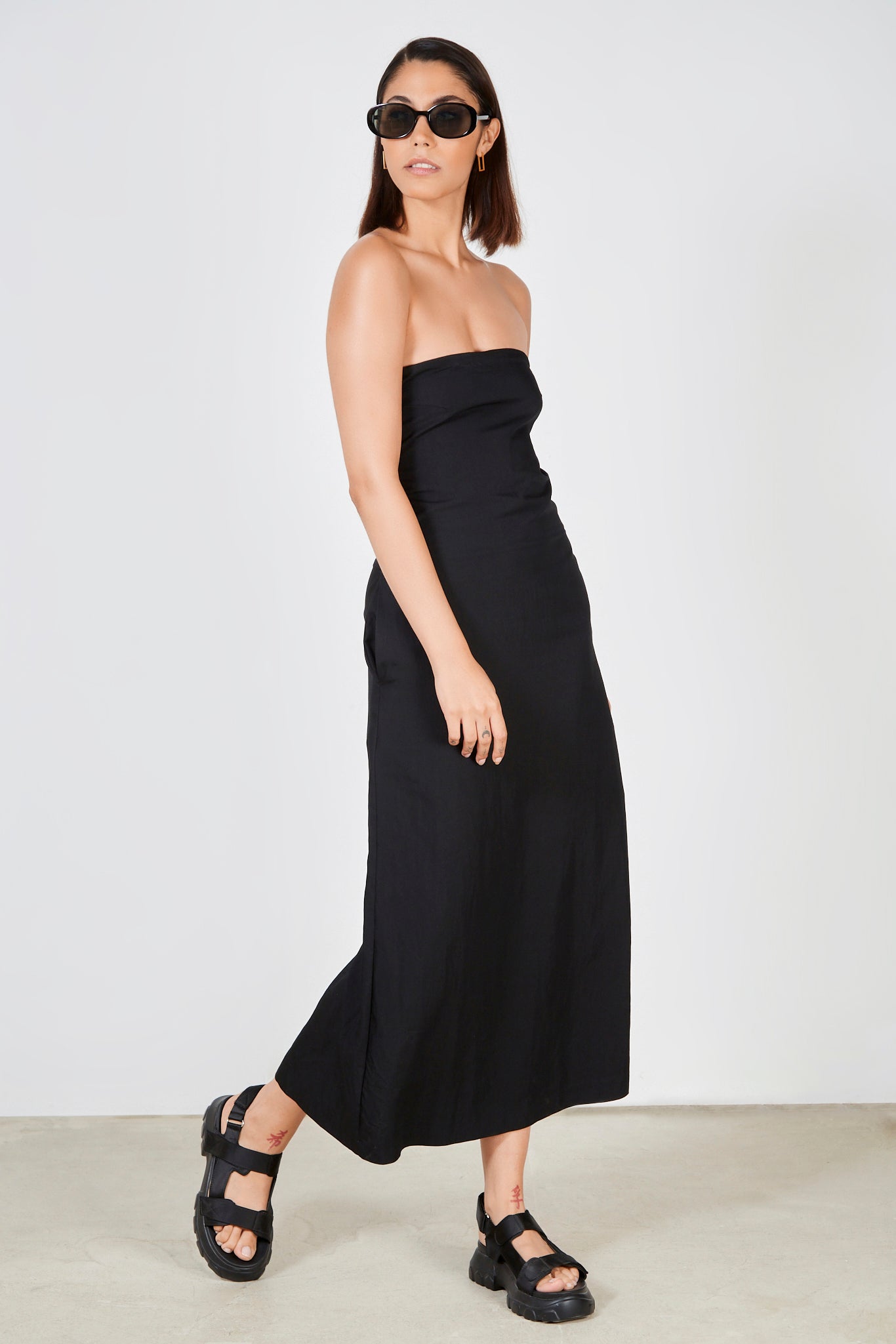 Black double cinch back dress_2