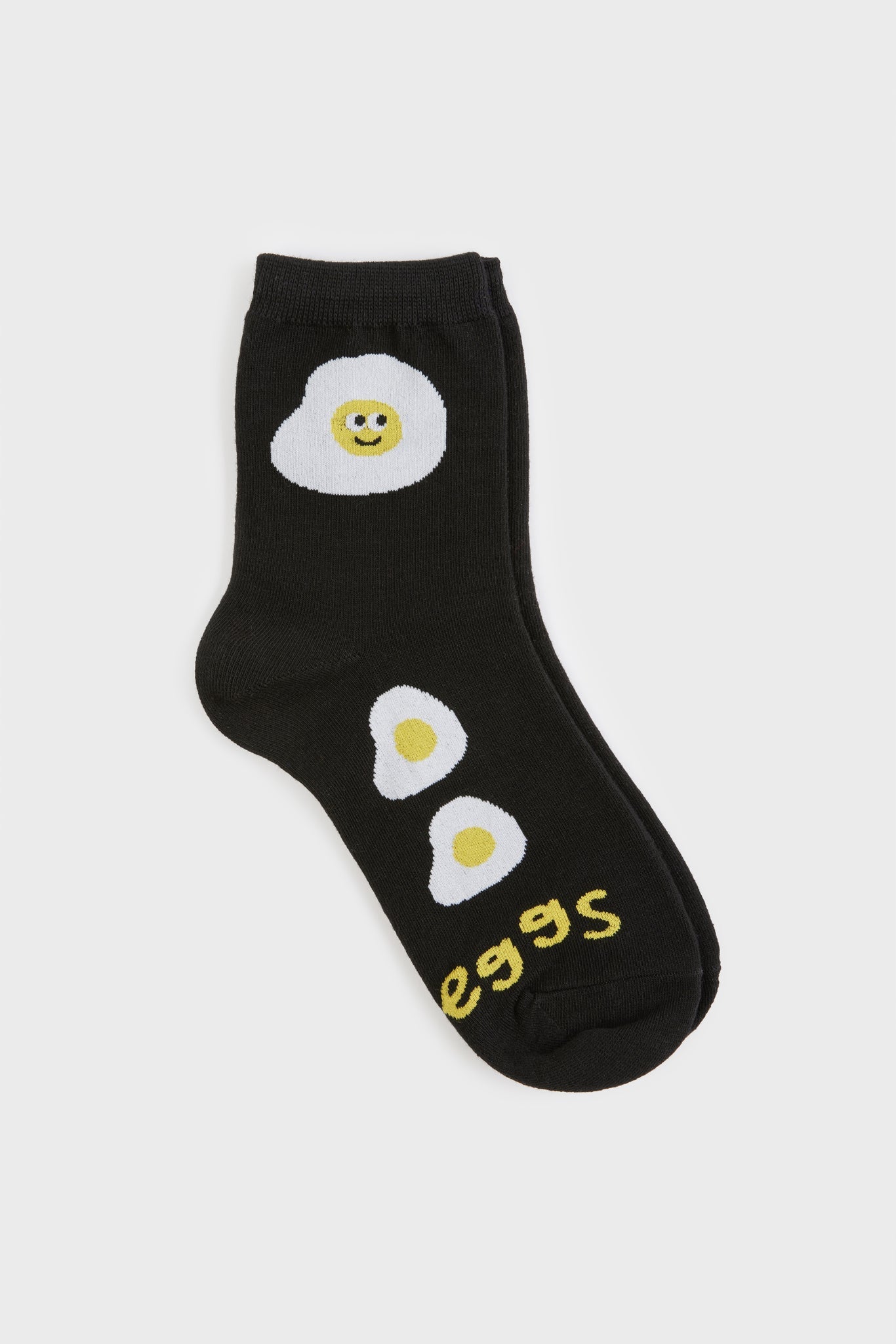 Black graphic eggs socks_2
