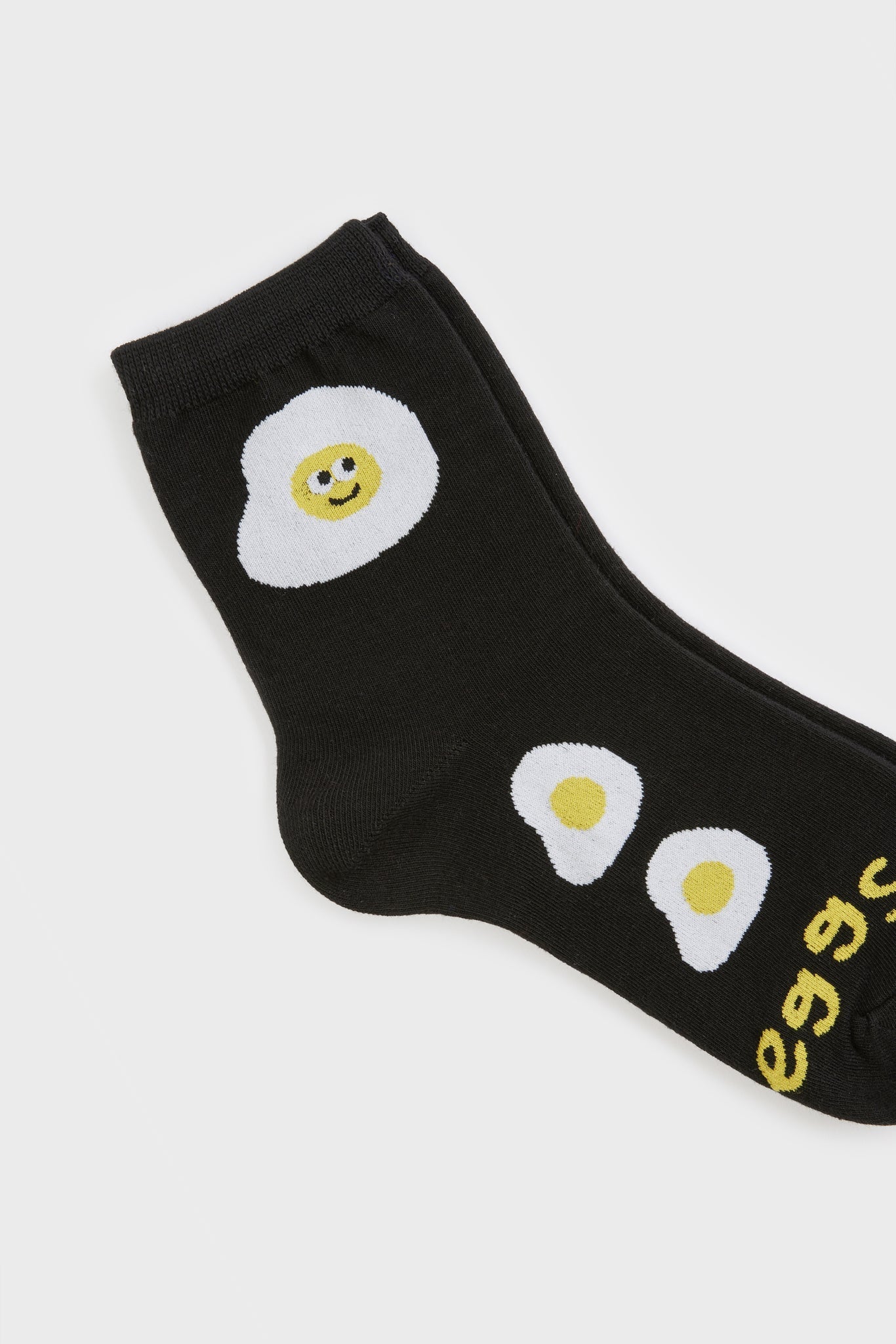 Black graphic eggs socks_3