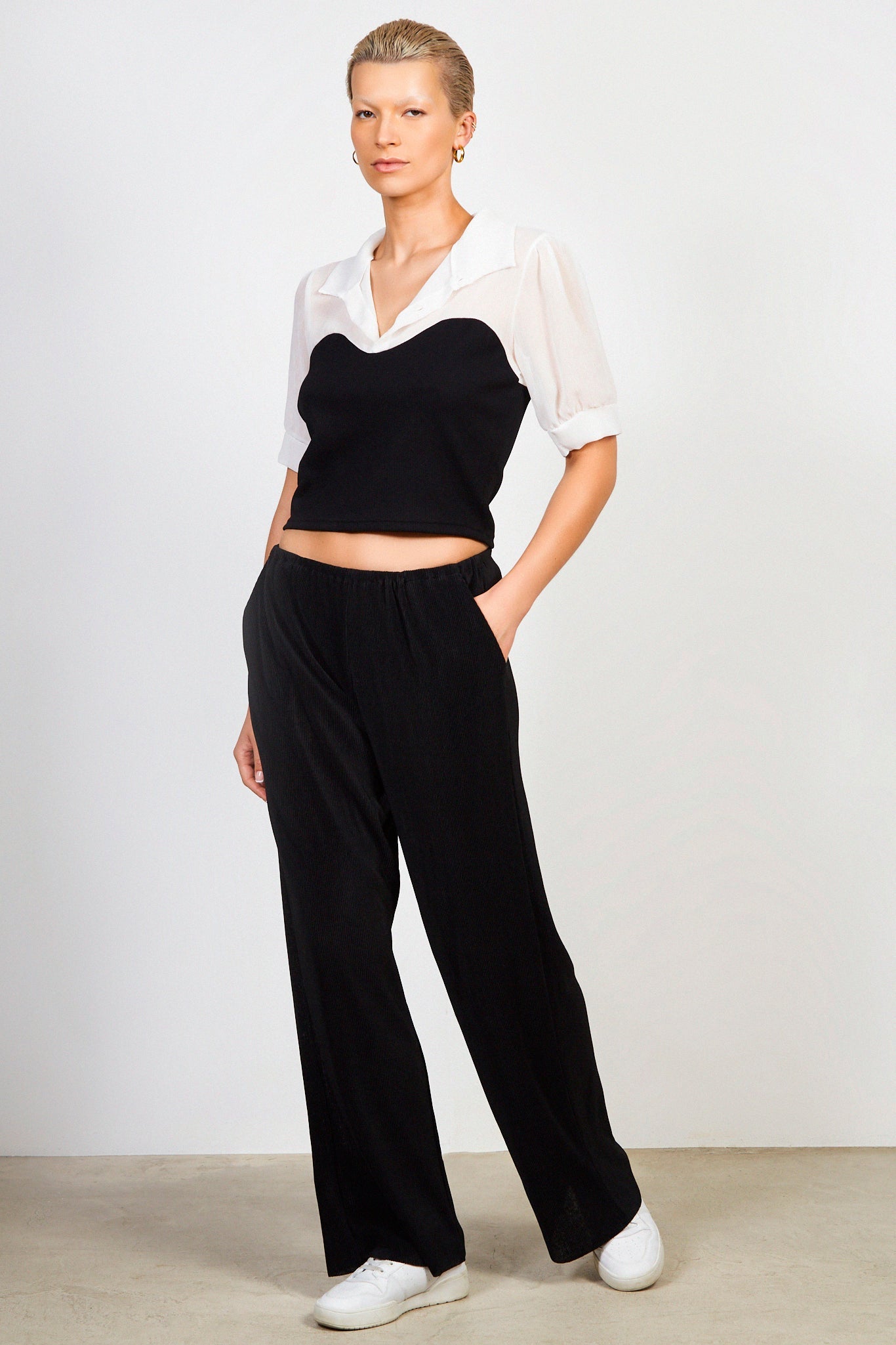 Black micro pleat trousers_3