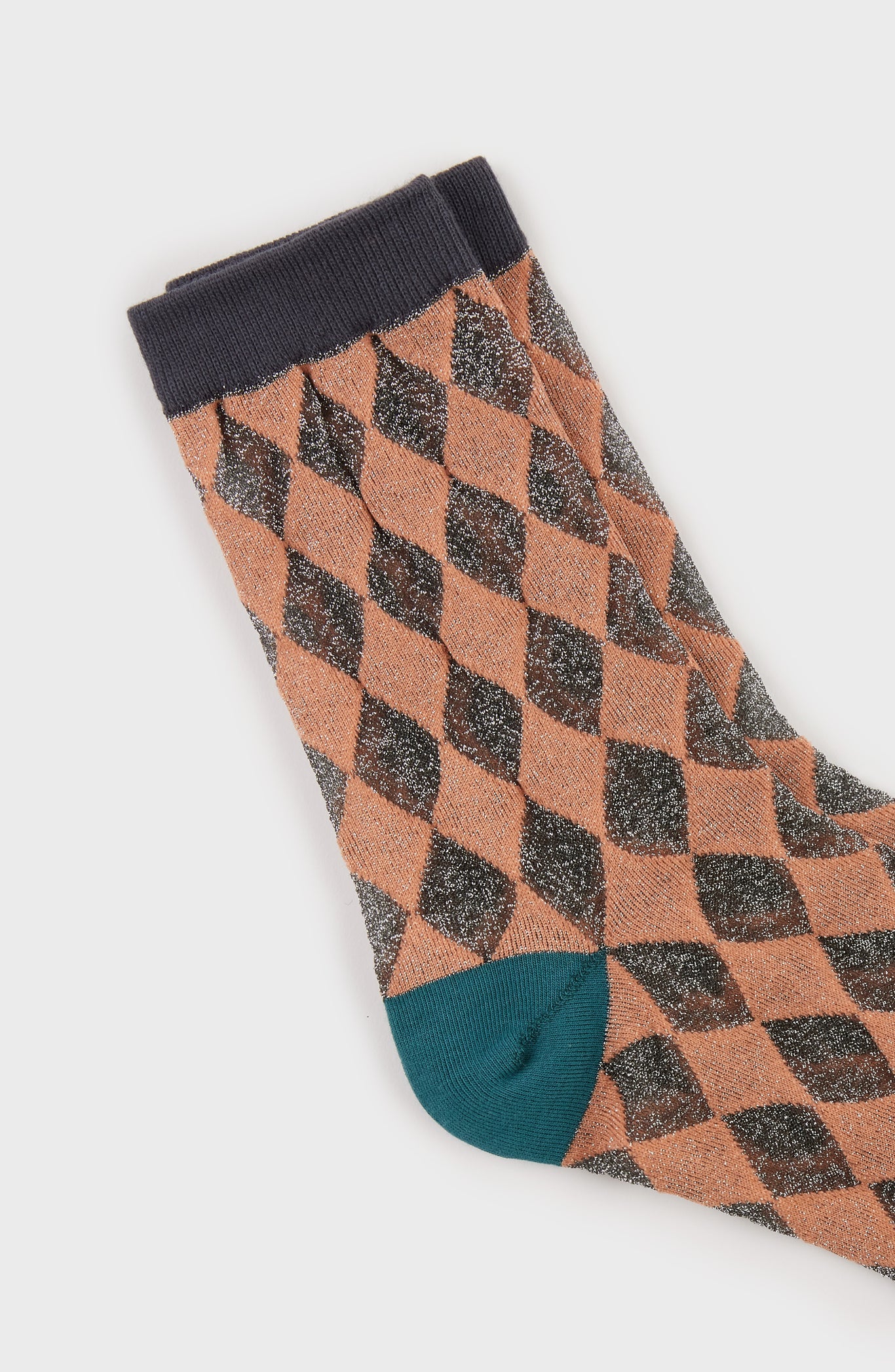 Black sheer diamond socks_3