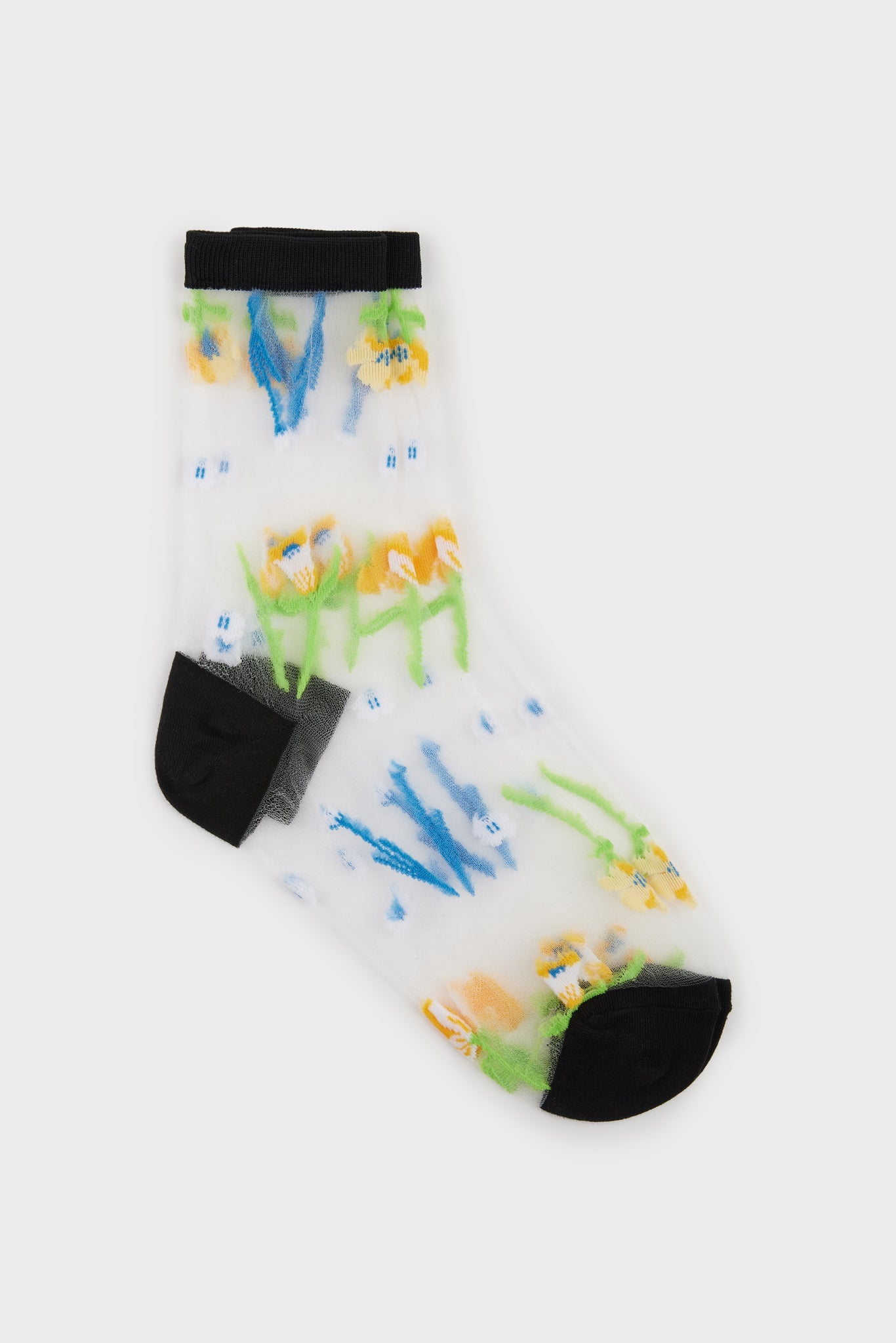 Black sheer sprouting garden socks_2