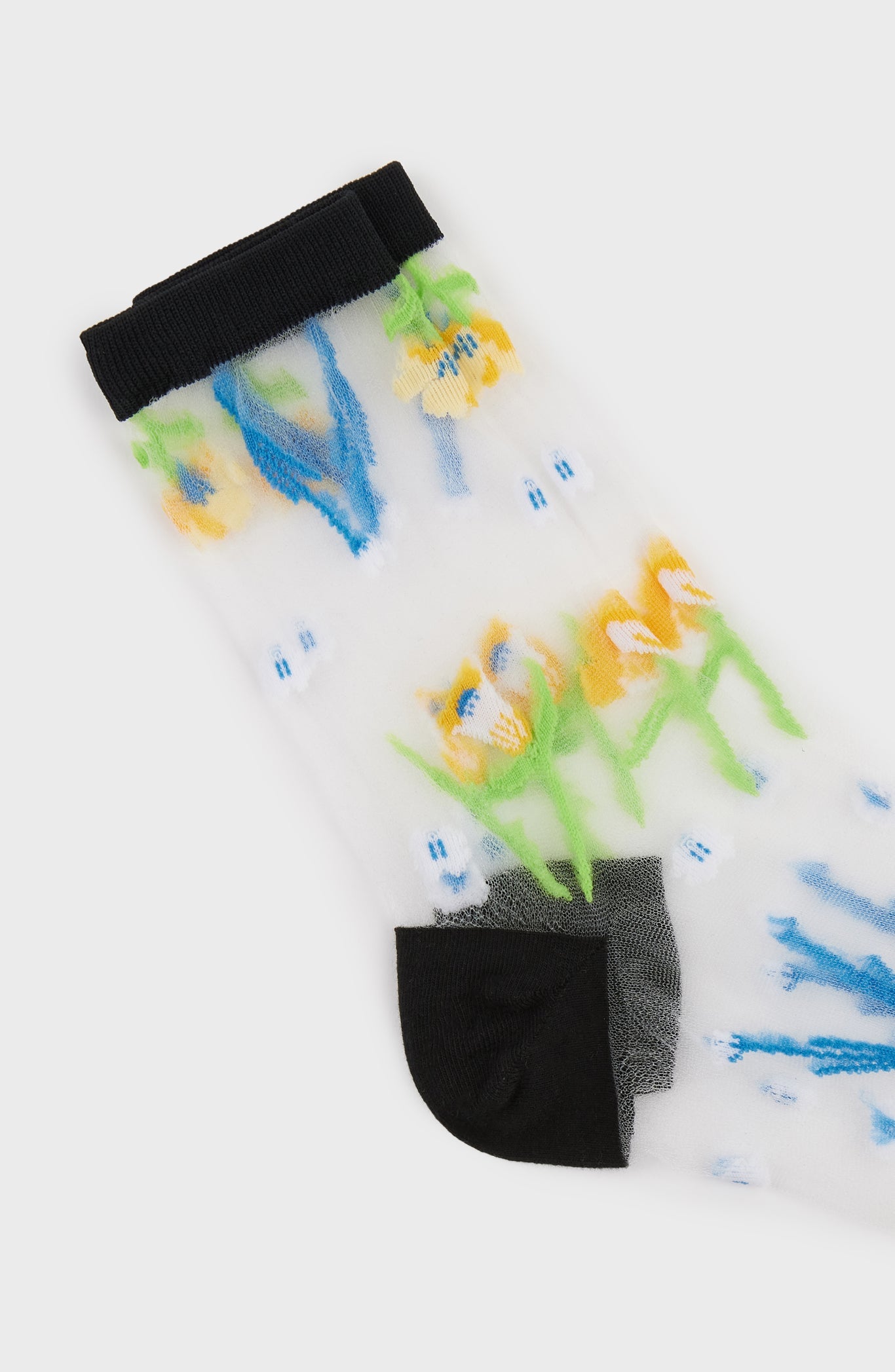 Black sheer sprouting garden socks_3