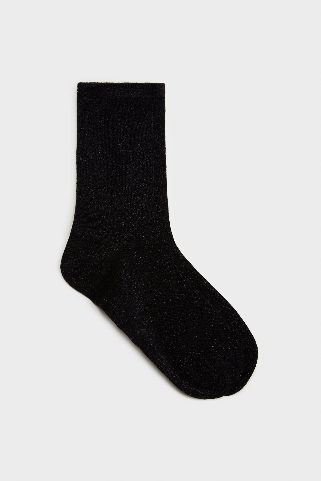 Black smooth glitter socks_2