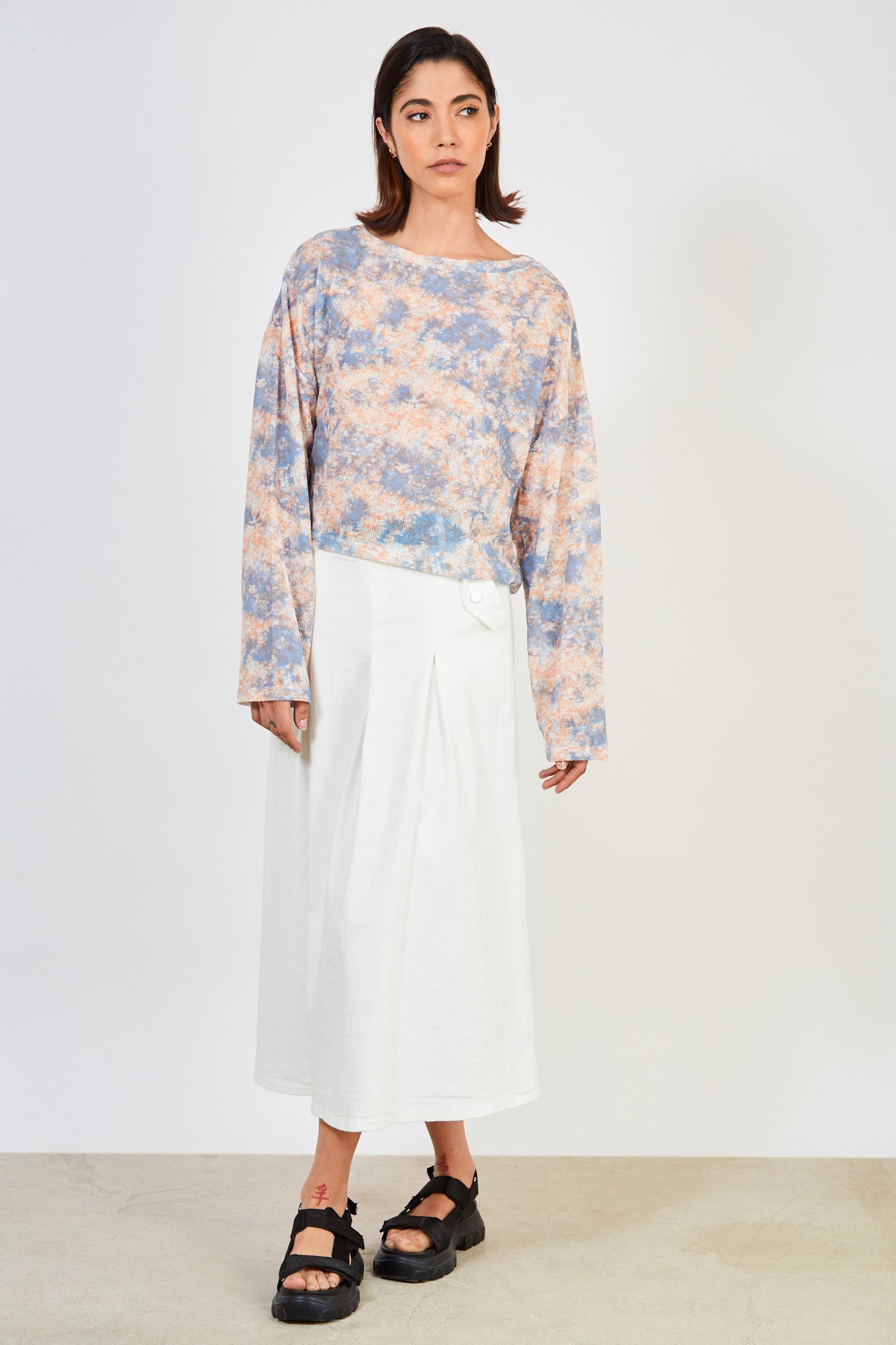 Blue and orange tie dye wide fit top_4