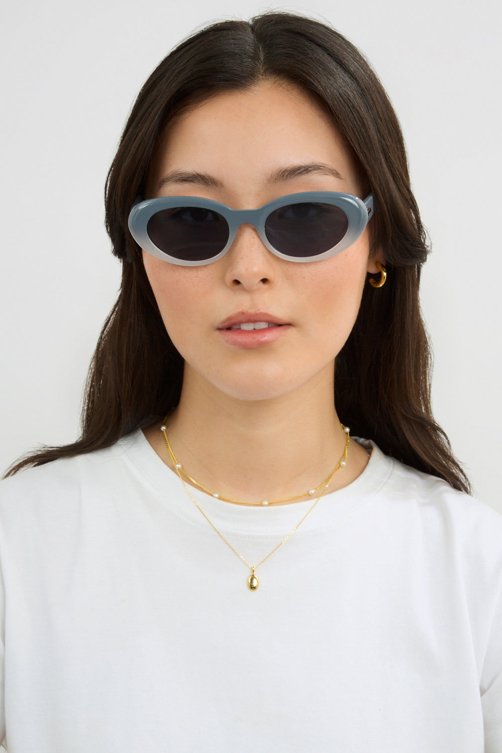 Blue gradient rounded cat eye sunglasses_3