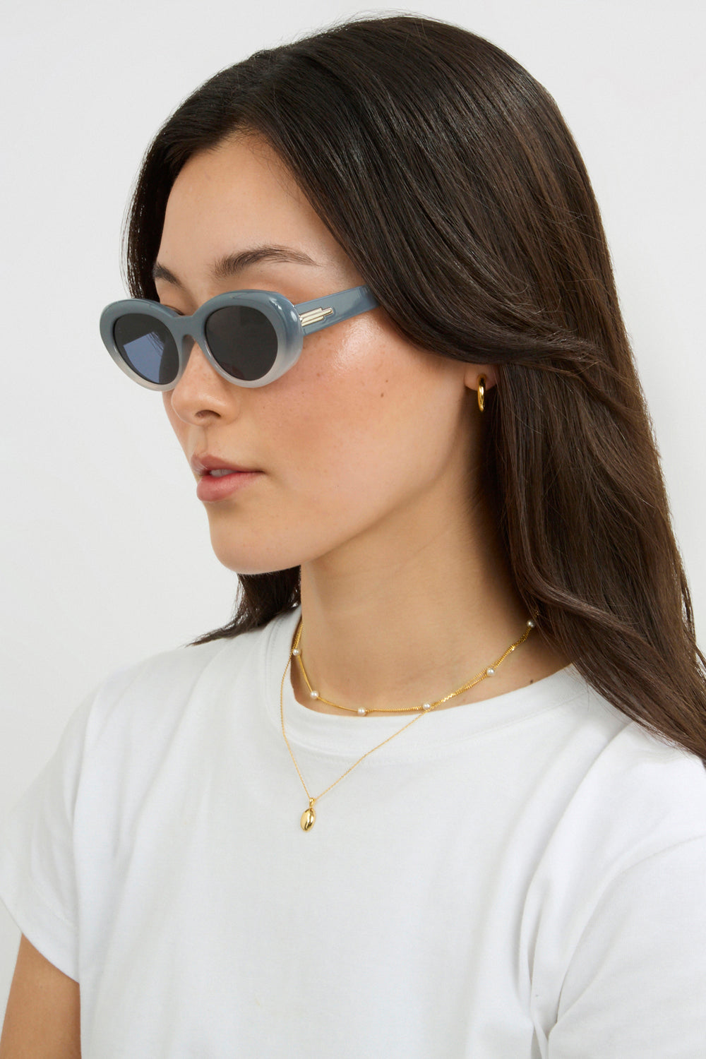 Blue gradient rounded cat eye sunglasses_4