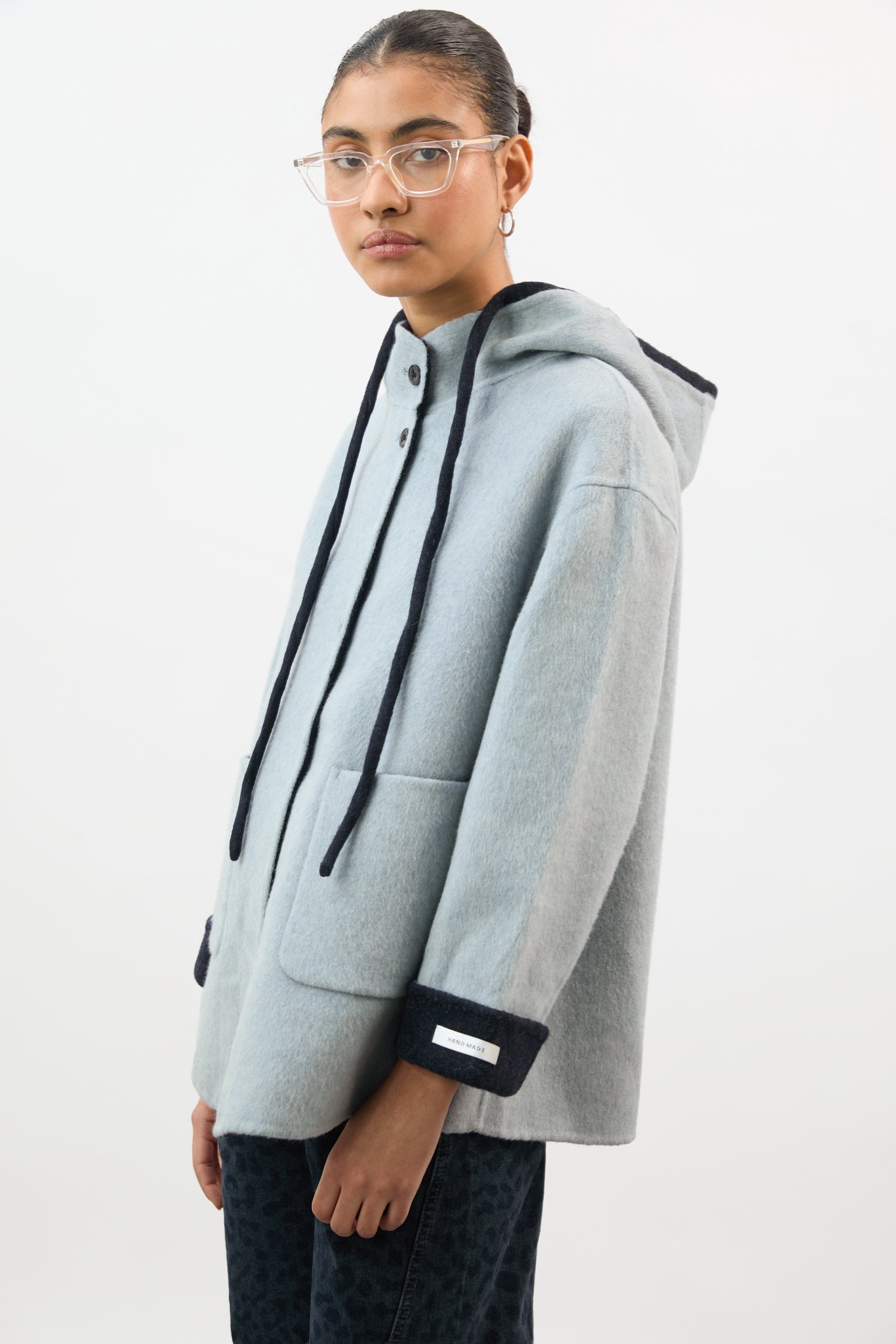 Blue grey and navy wool blend hooded coat_2