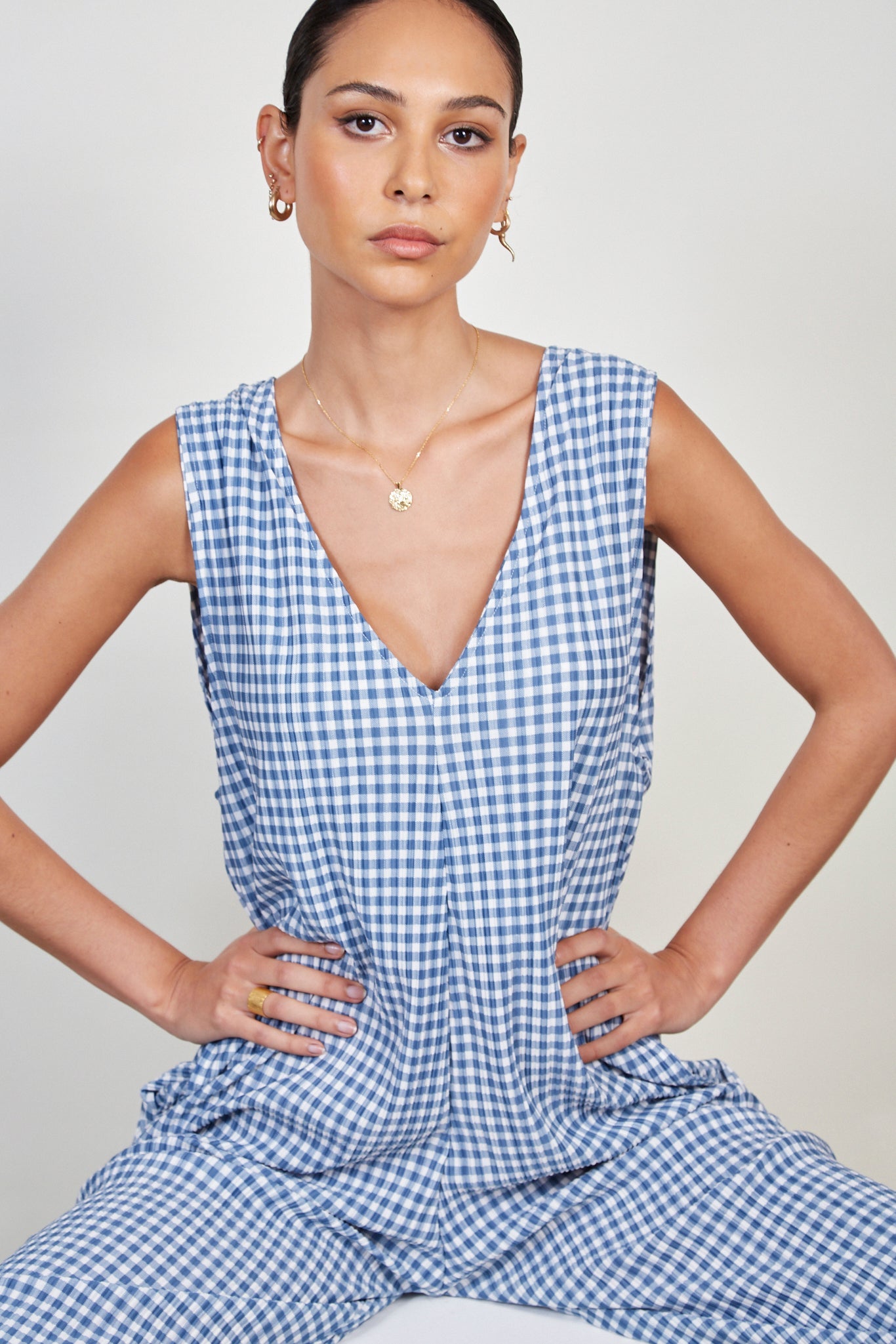 Blue gingham jumpsuit_2