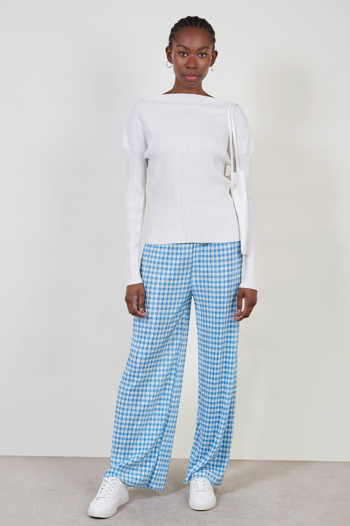 Ivory pleat ribbed wide neck top_2