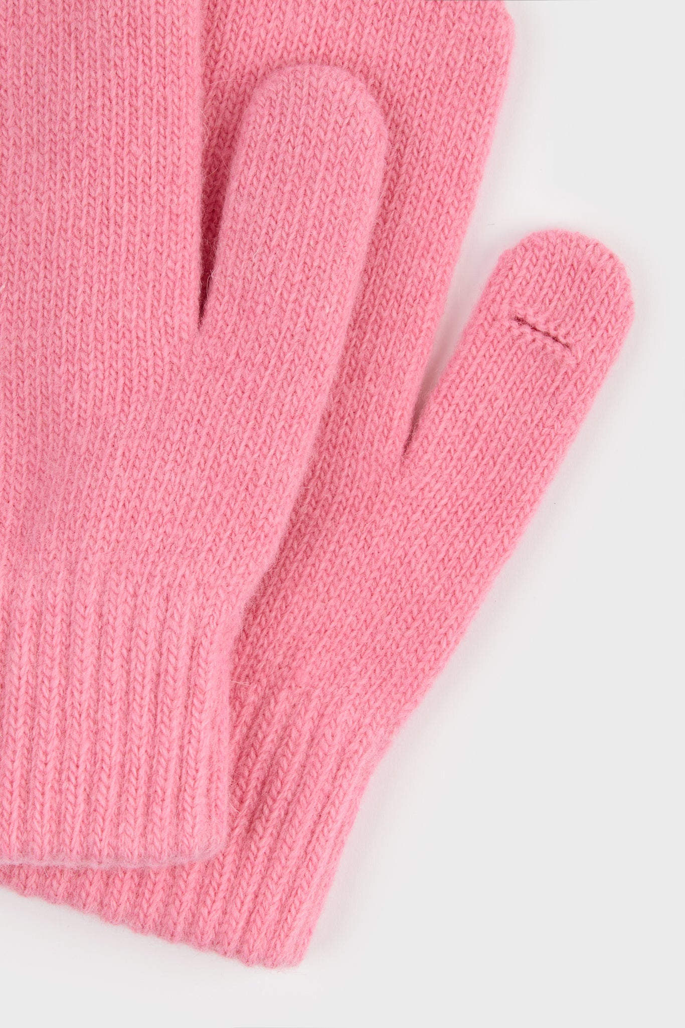 Bright pink wool blend mittens_3