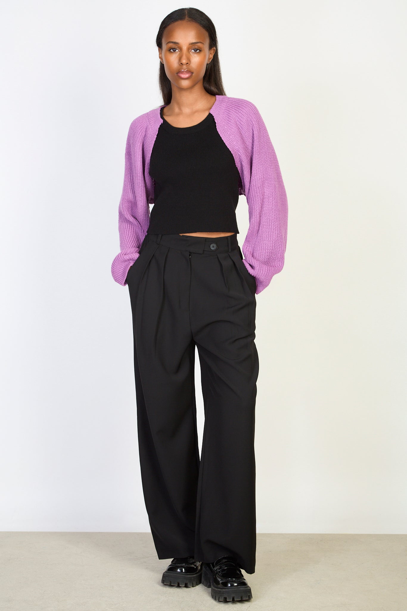 Bright purple knit shrug_4