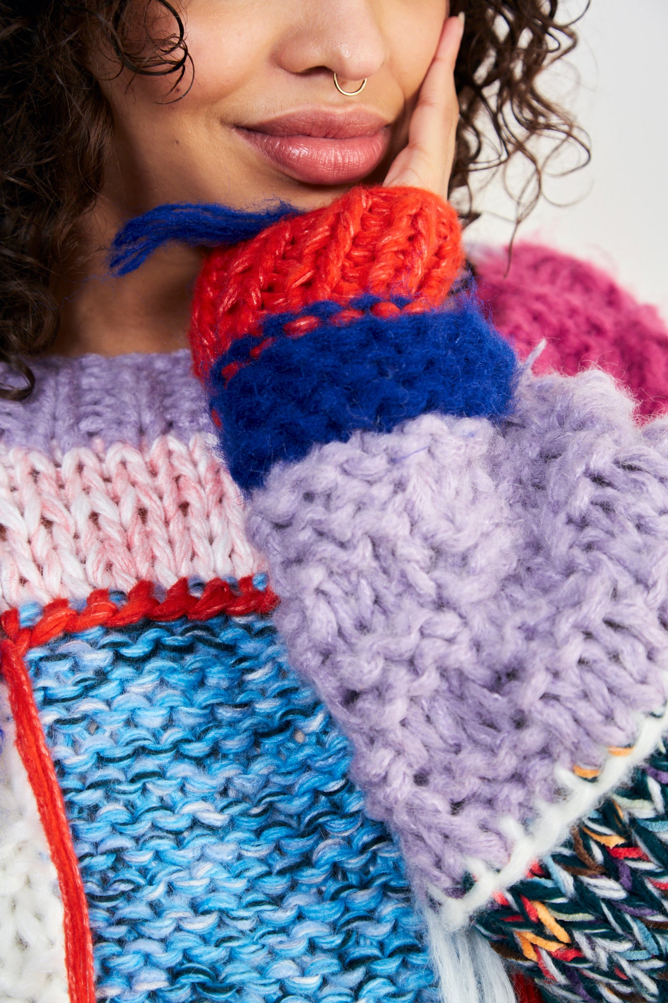 Bright rainbow patchwork jumper_4