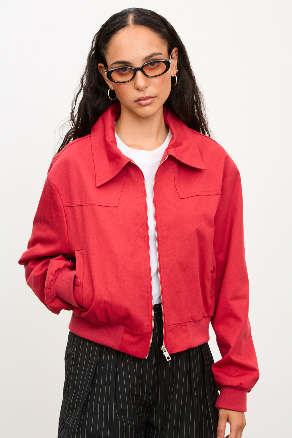 Bright red bomber jacket_2