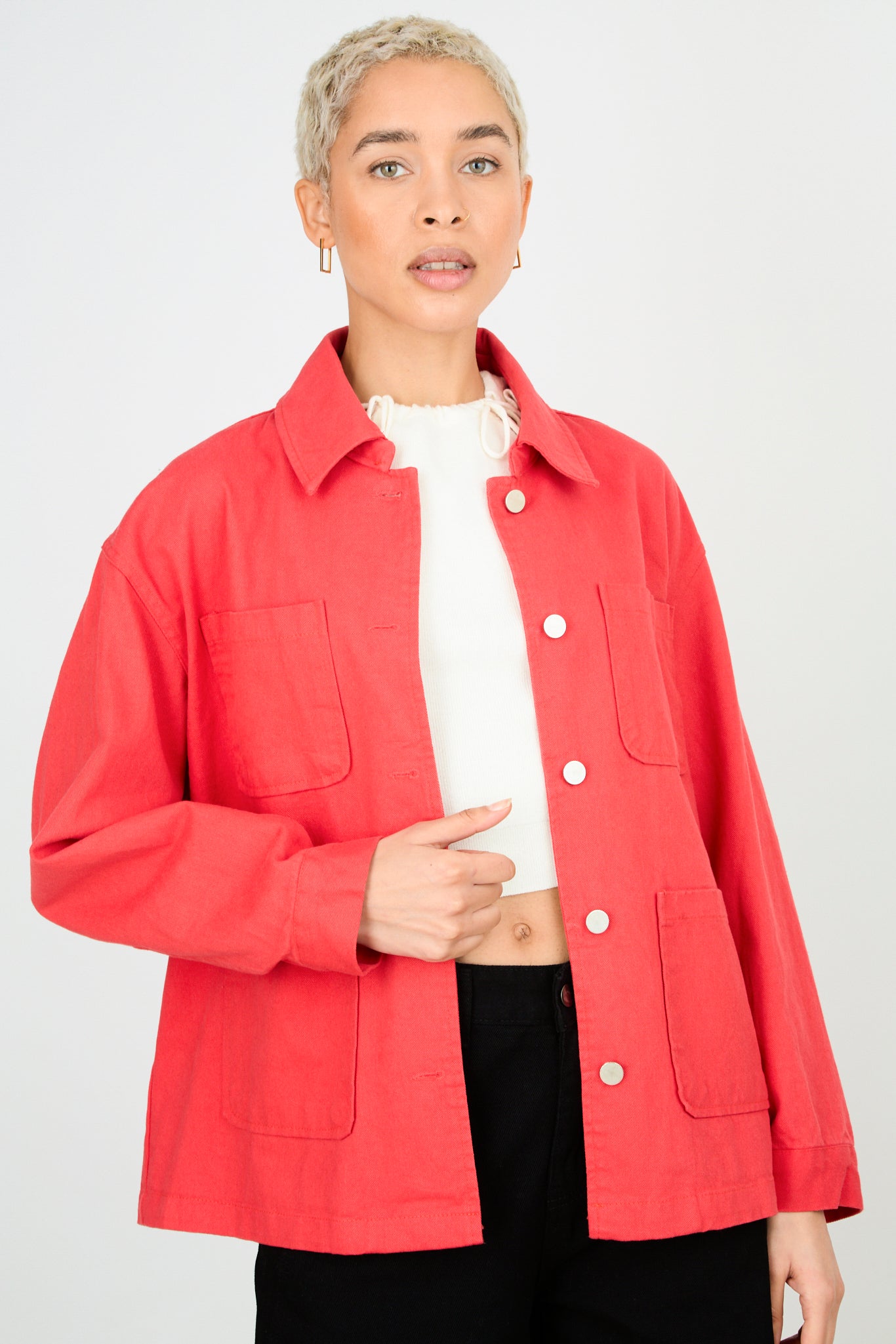 Bright red patch pocket jacket_2
