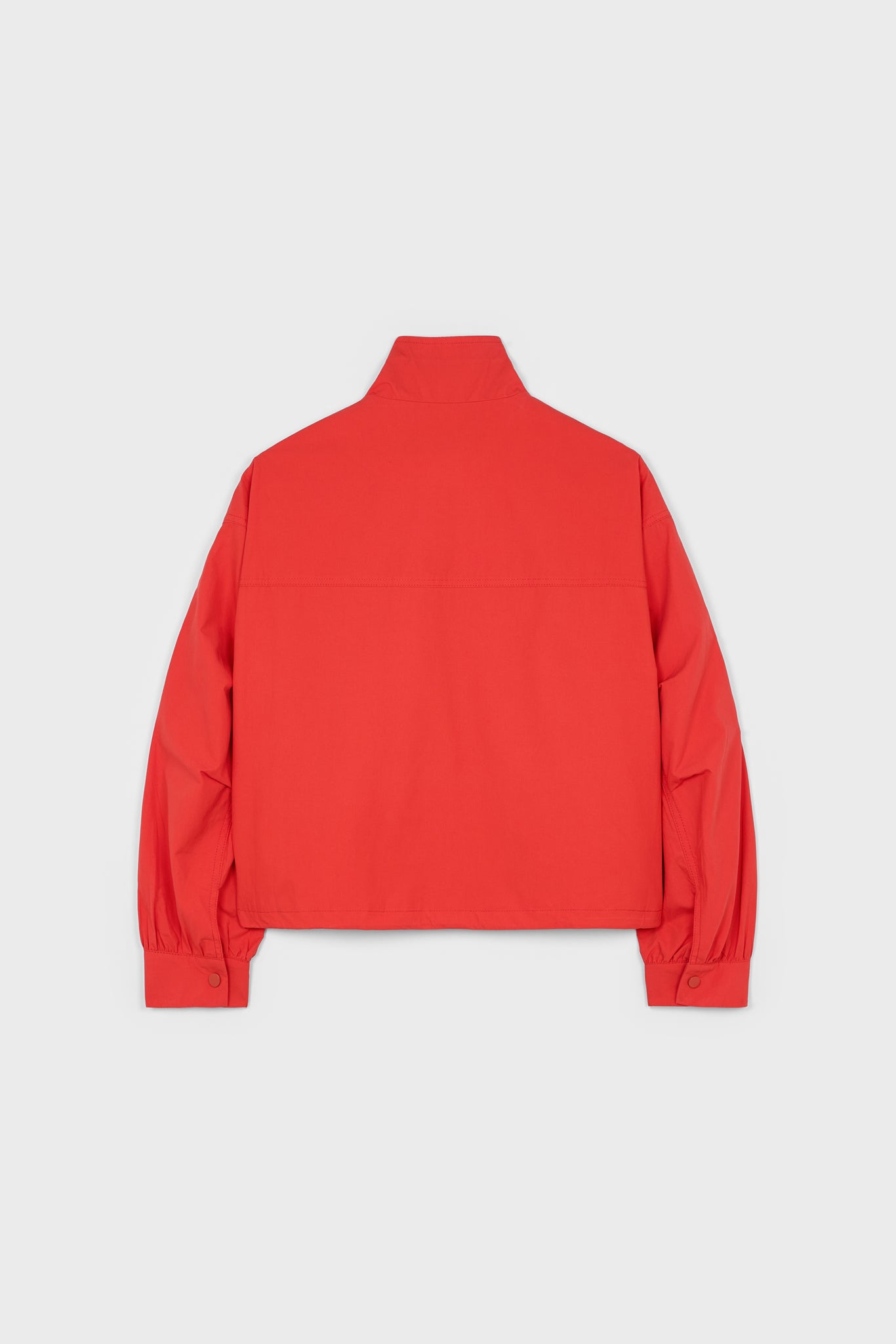 Bright red zip up short sports jacket_2