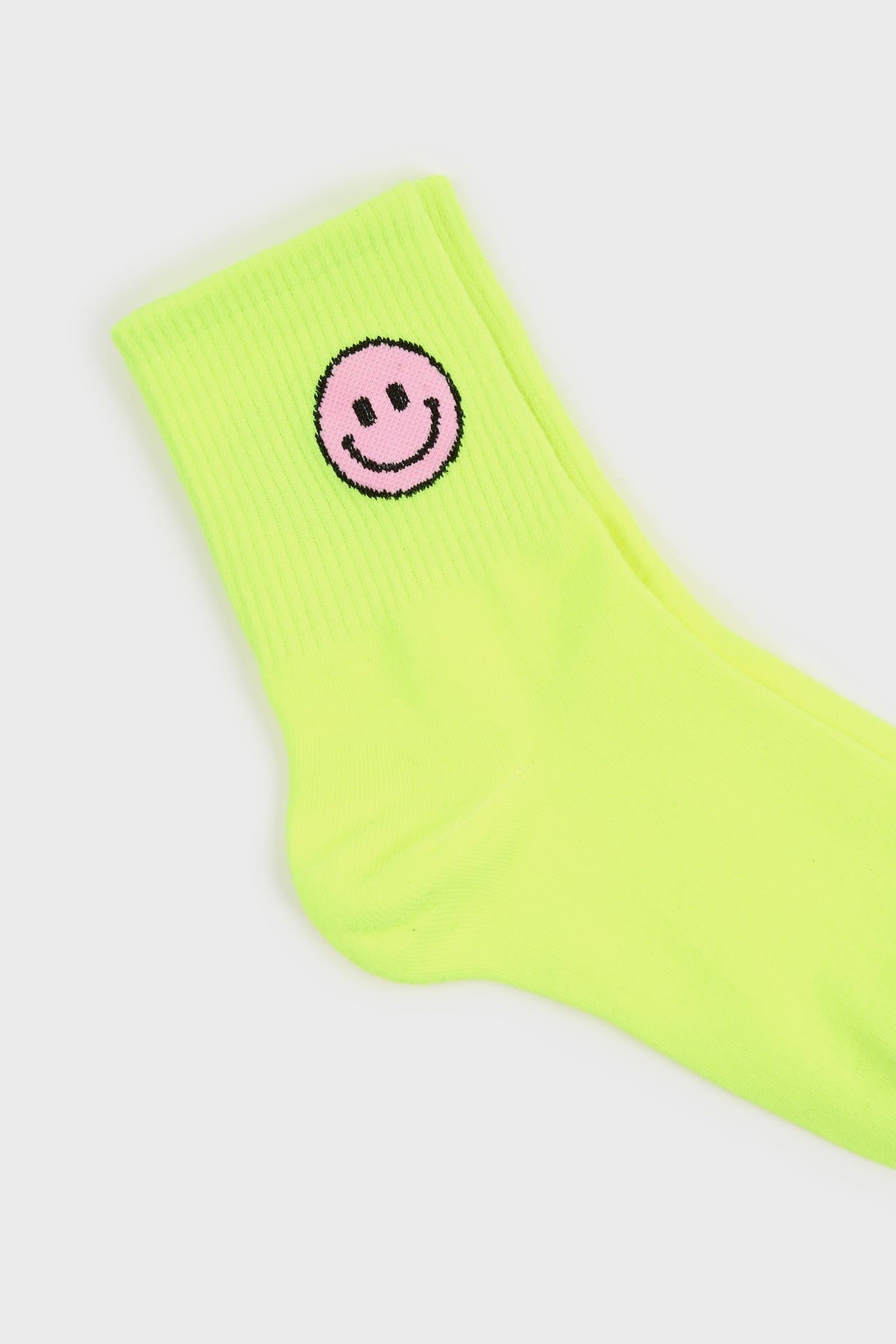 Bright yellow smiley face socks_4