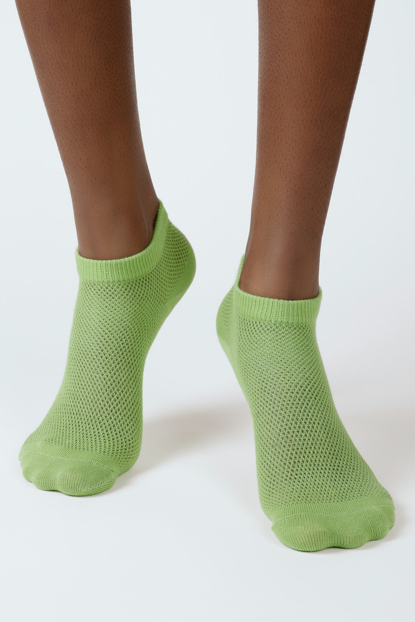 Bright green mesh ankle socks_2