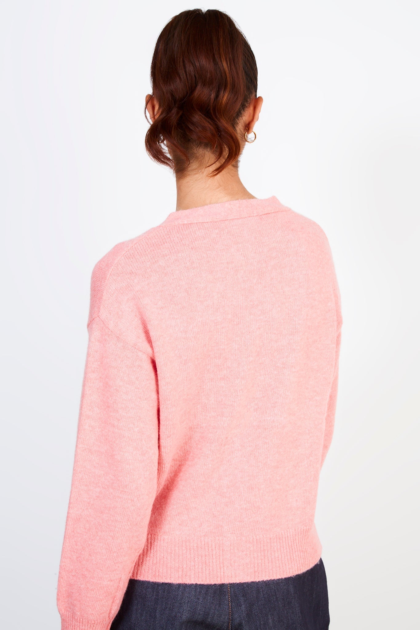 Bright pink alpaca blend cardigan_2