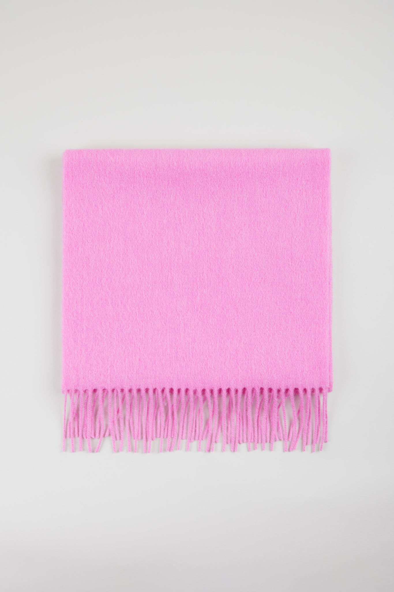 Bright pink pure wool classic scarf_1