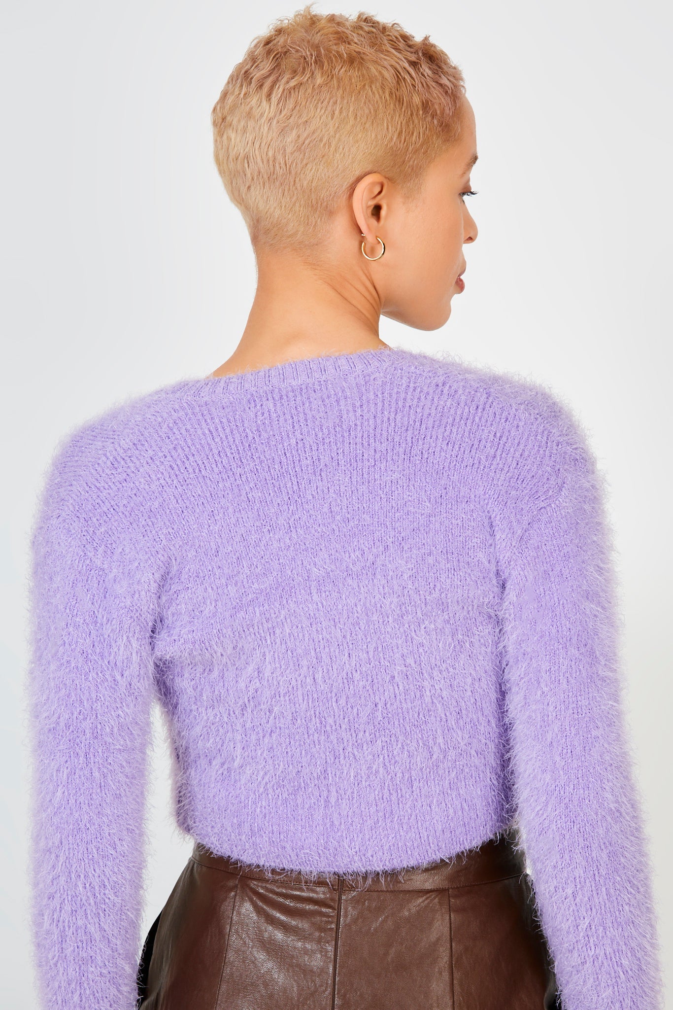 Bright purple tie front cardigan_2