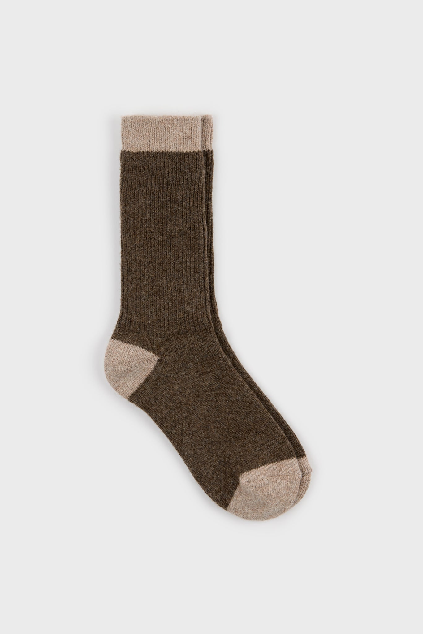 Neutral contrast trim cashmere blend socks - Set of 3_2