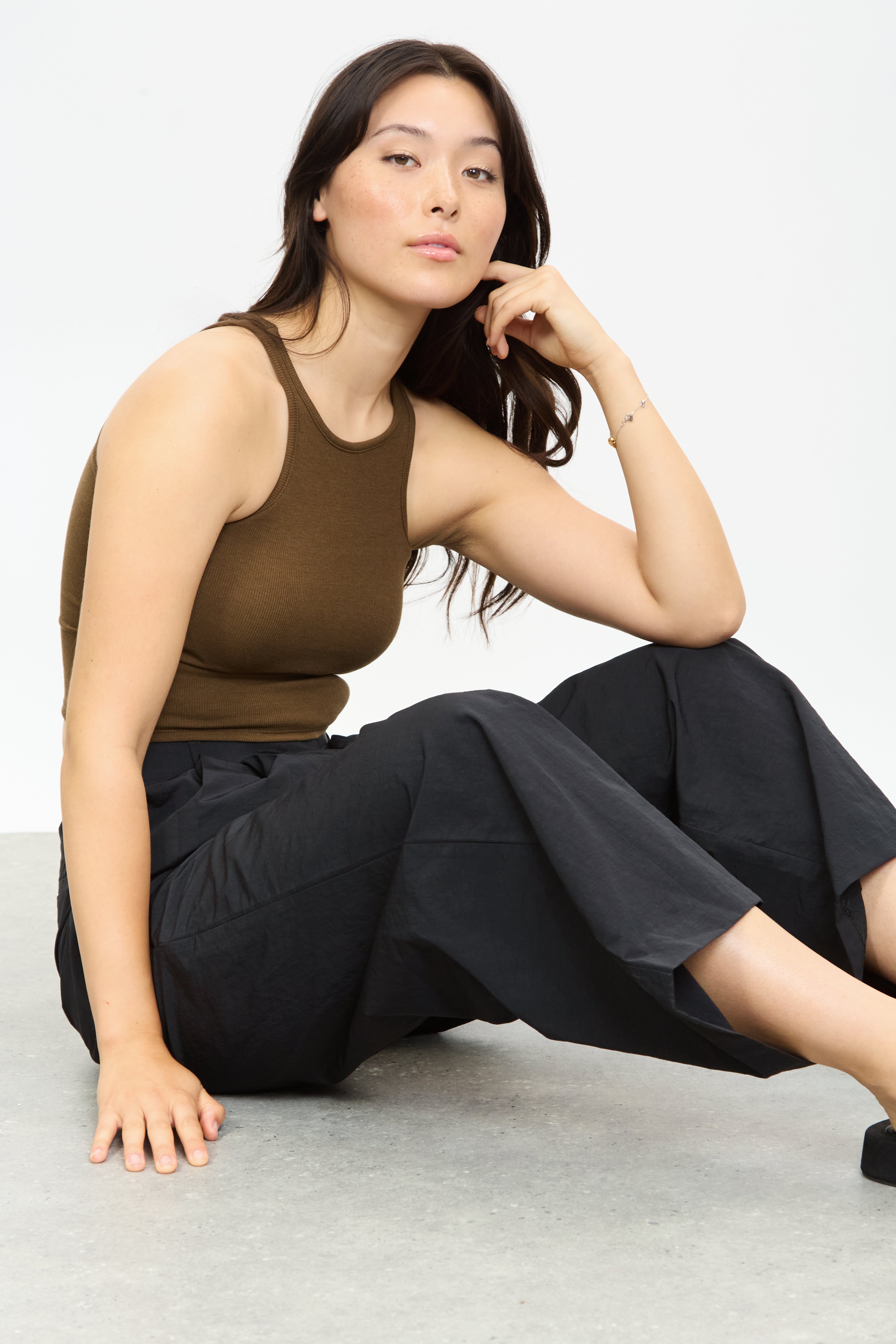 Brown jersey halter tank_5