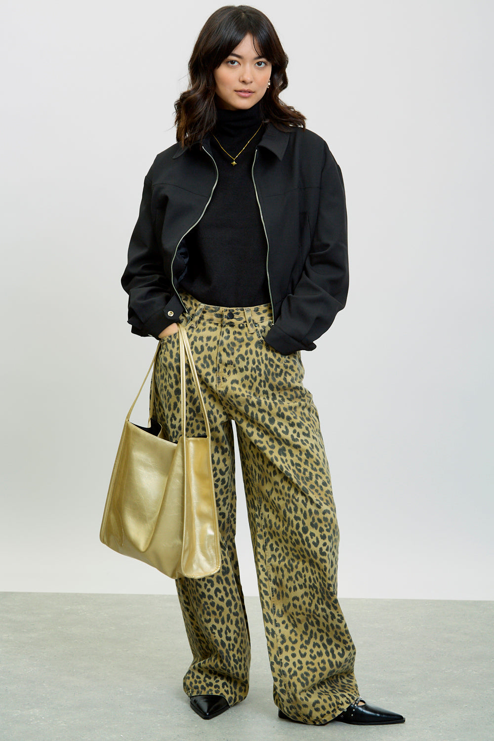 Brown leopard print jeans_4