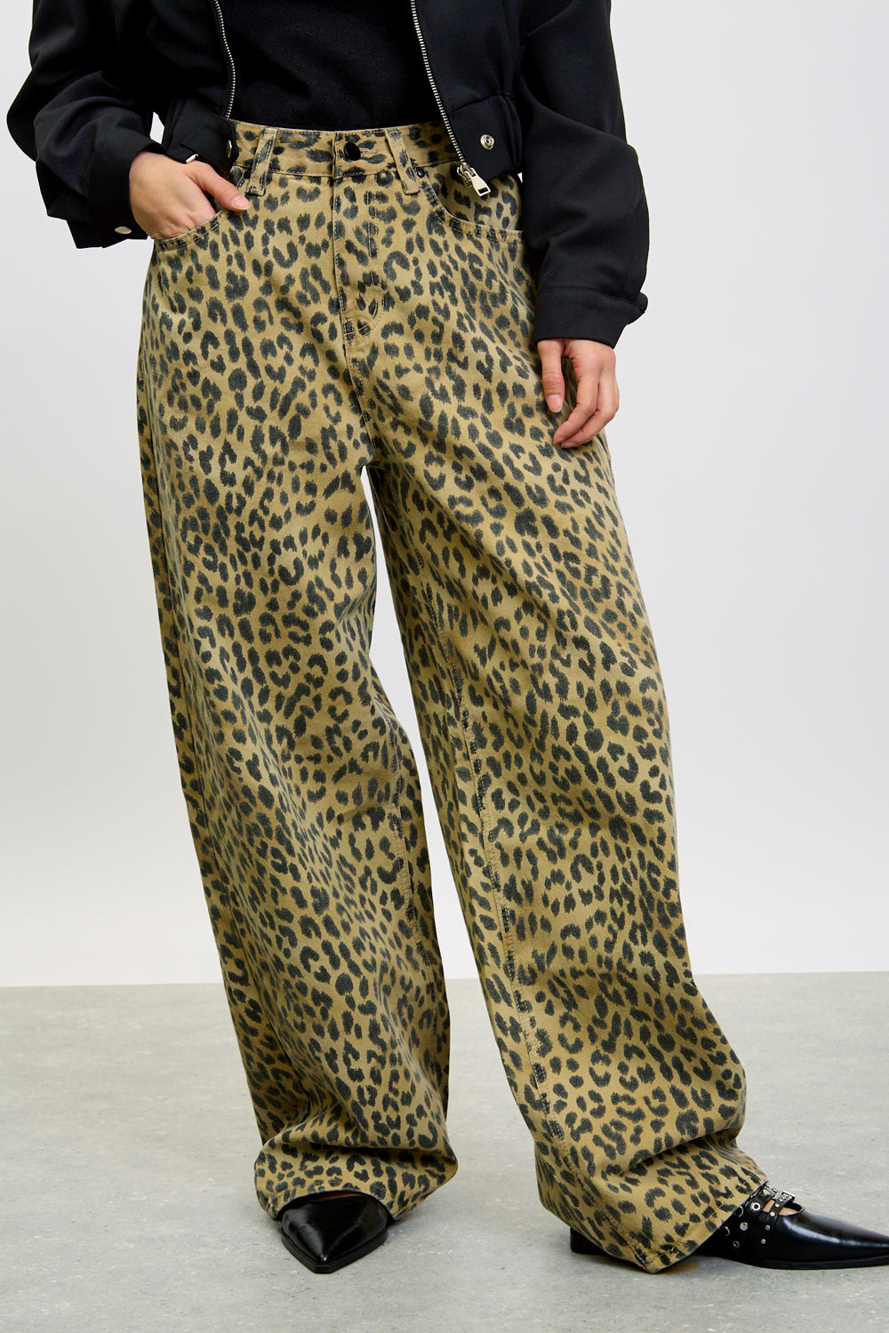 Brown leopard print jeans_1