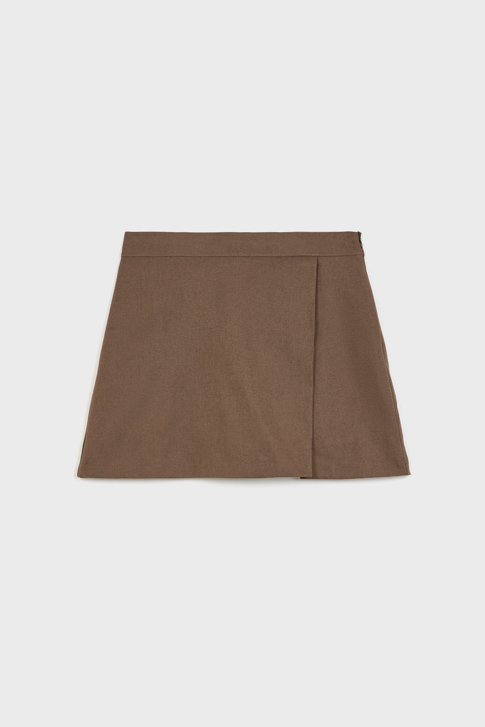Brown wrap mini skirt_6