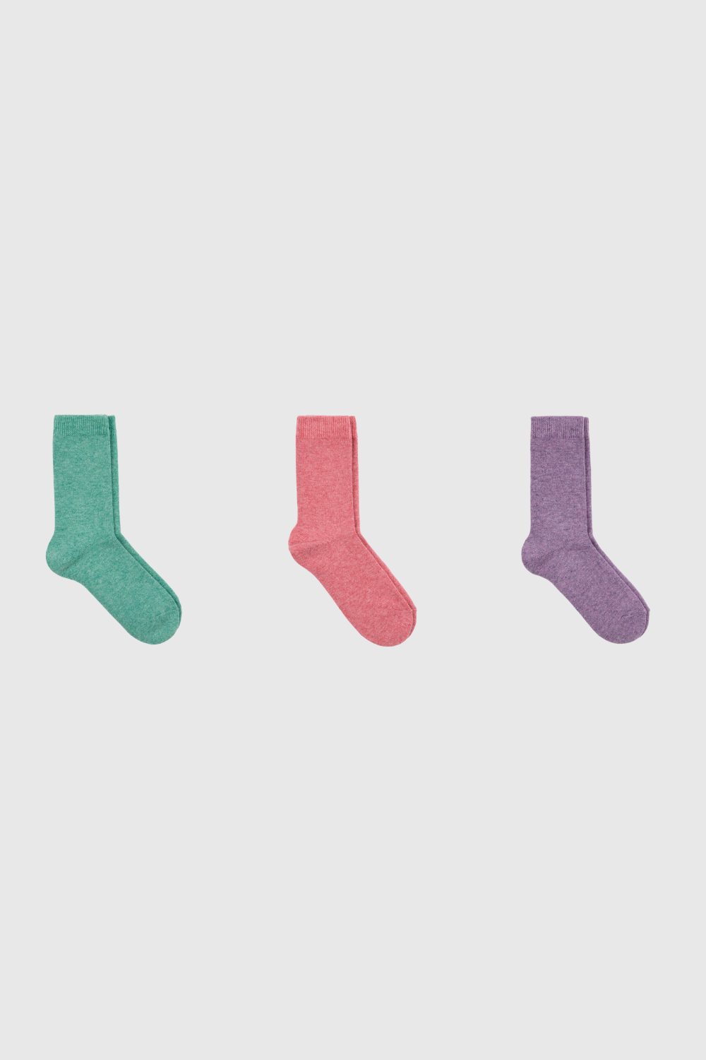 Smooth cashmere wool blend socks - Set of 3