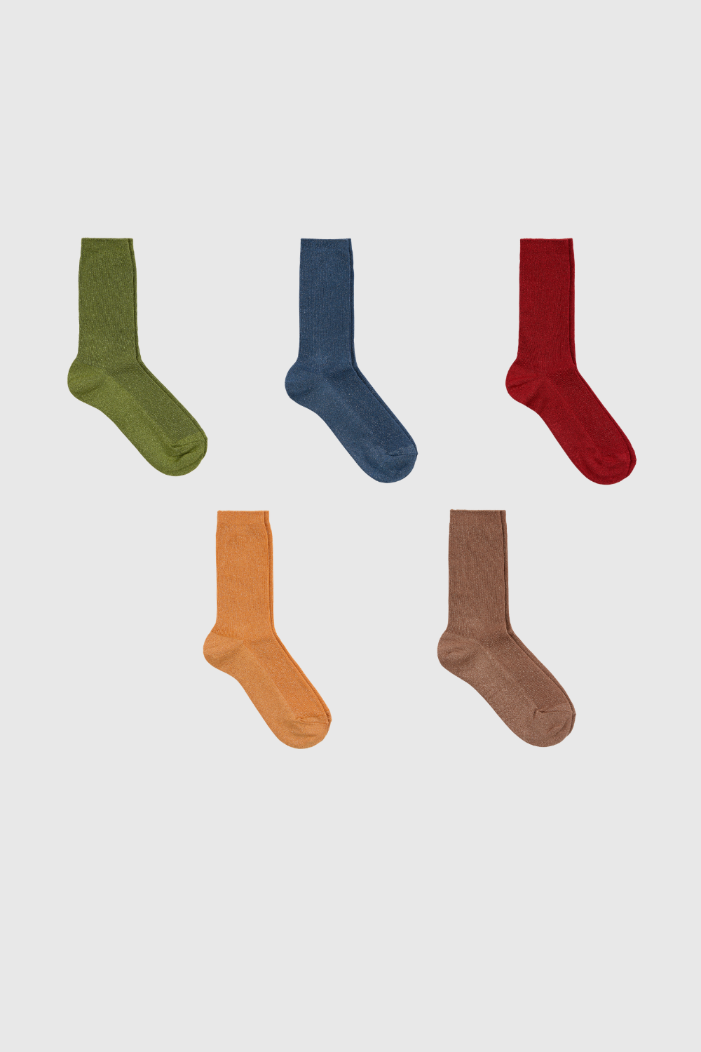Modal blend ribbed socks - Set of 5