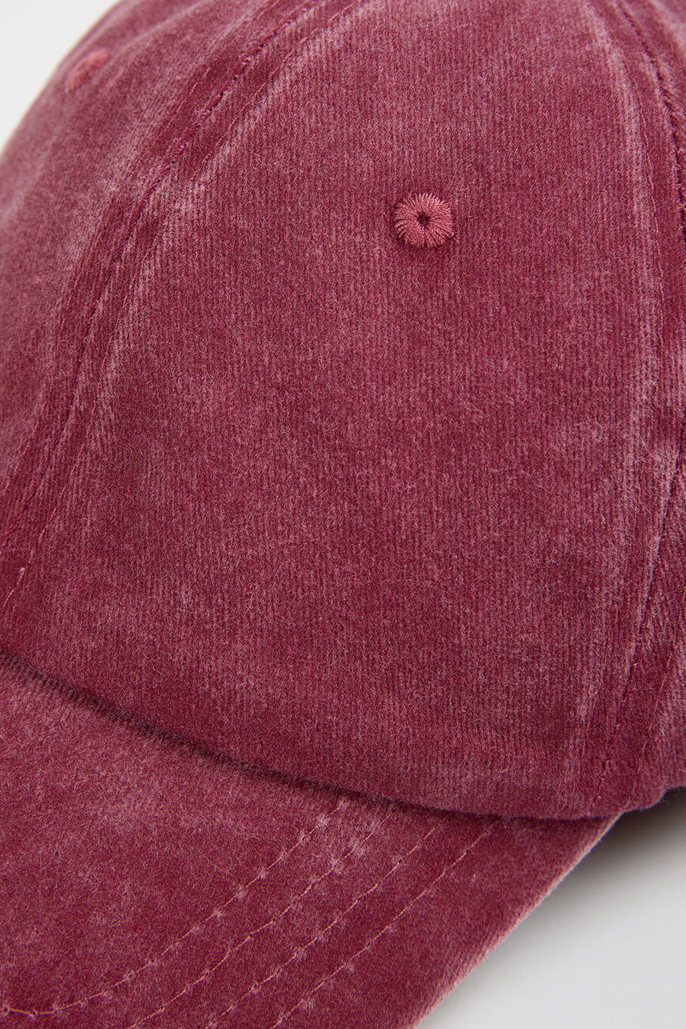 Burgundy stone washed baseball cap_4