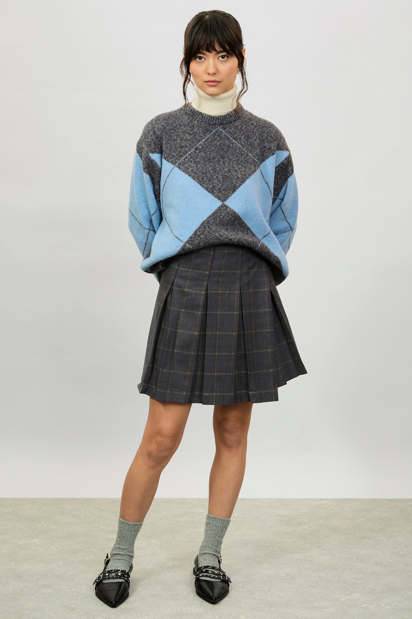 Charcoal and baby blue argyle jumper_4