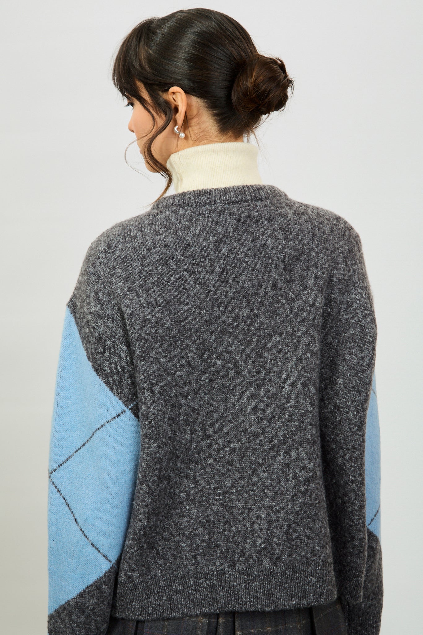 Charcoal and baby blue argyle jumper_2