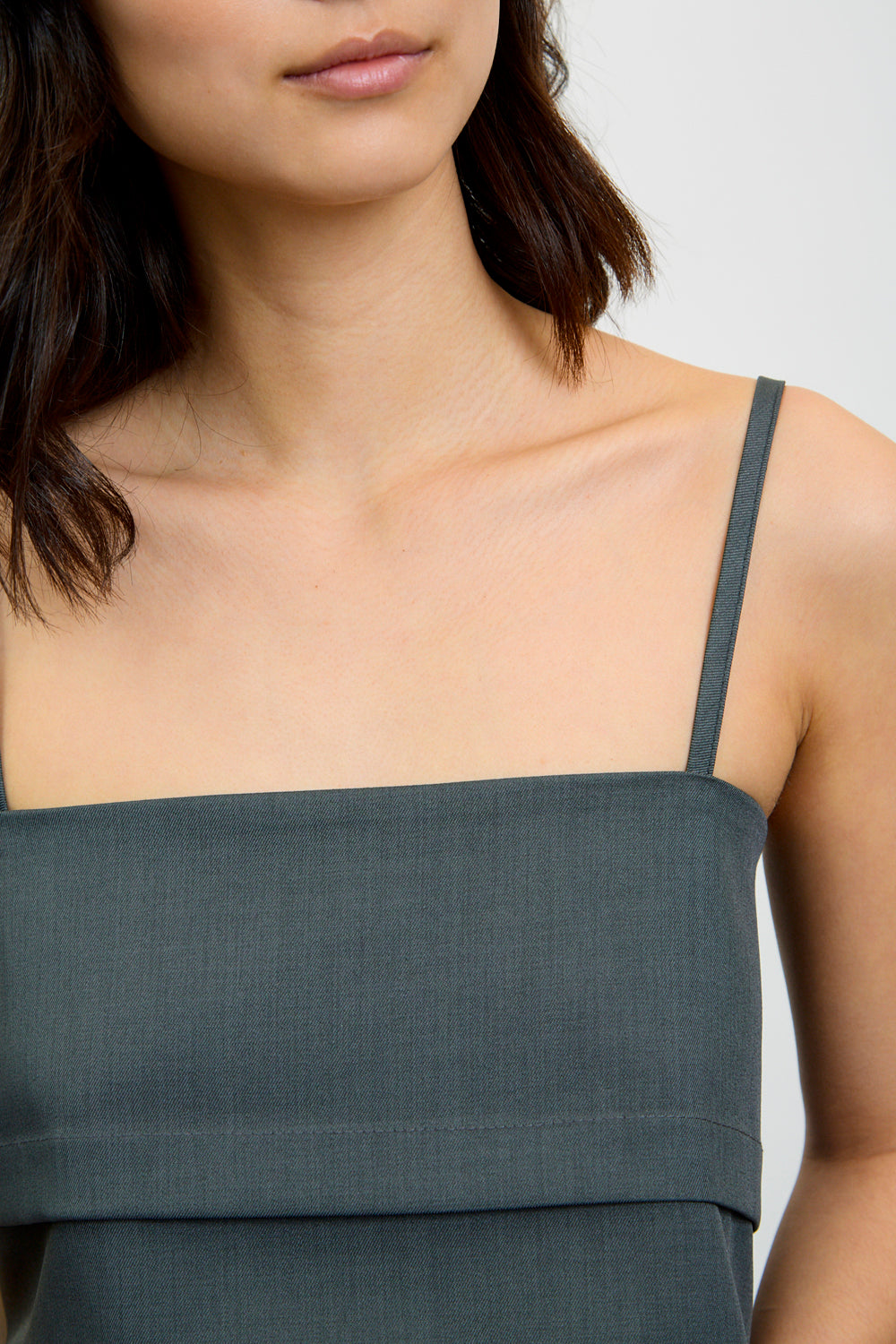 Charcoal grey layered tank top_3