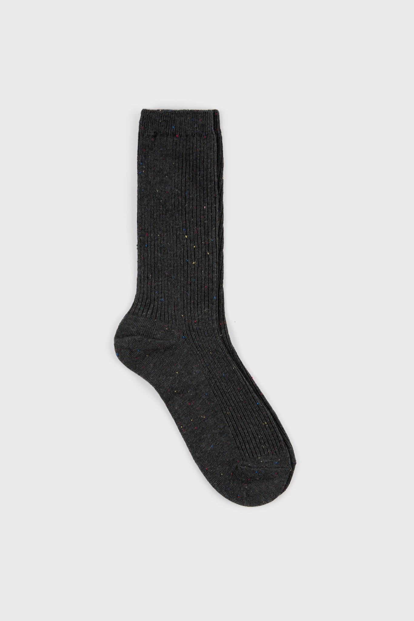 Dark rainbow fleck ribbed socks - Set of 3_4