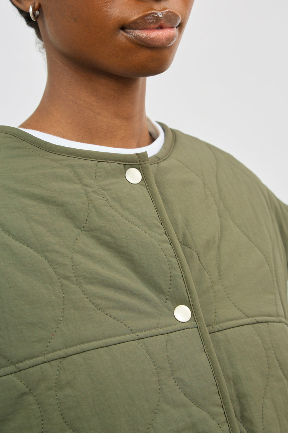 Charcoal teddy lined quilted gilet_3