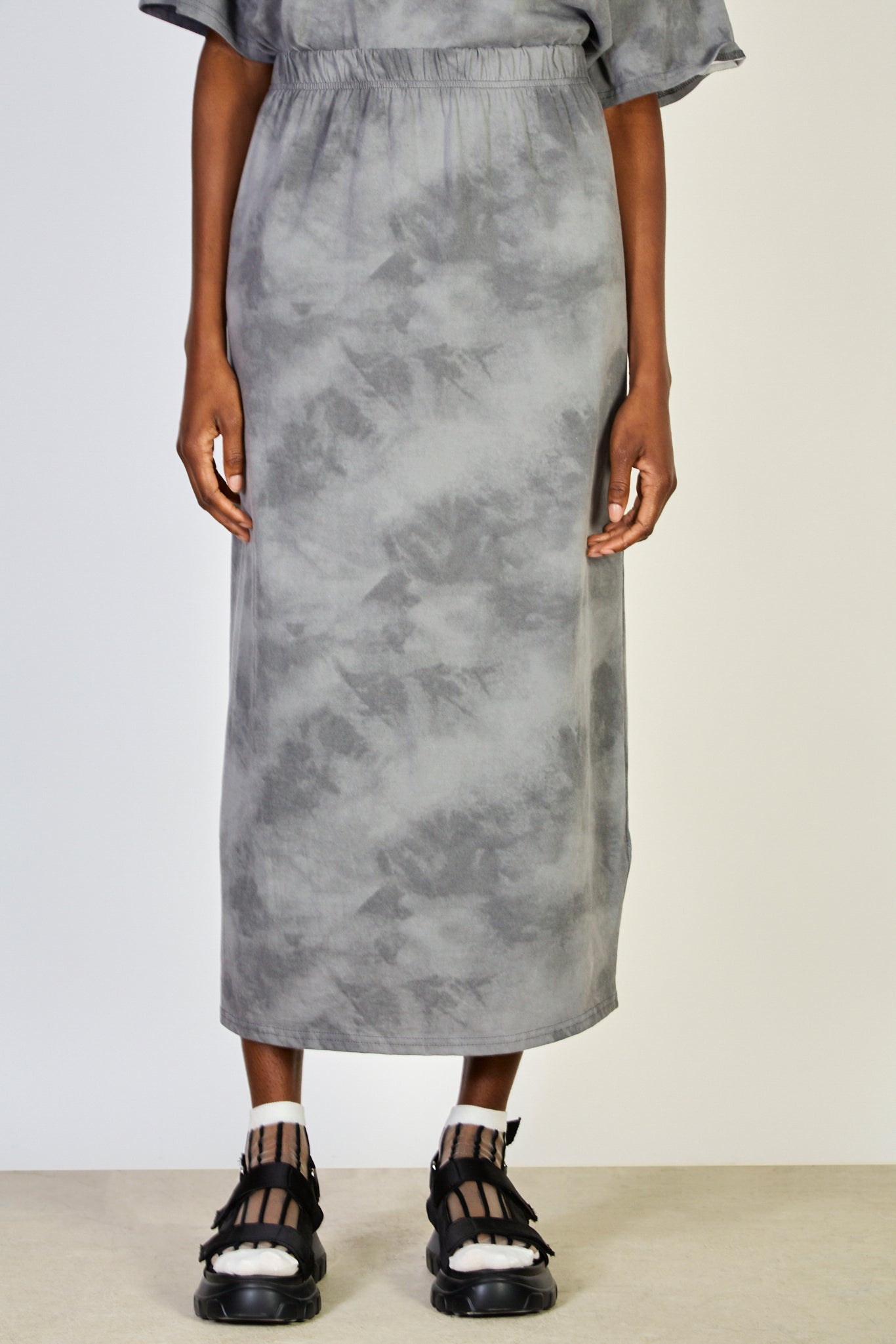 Charcoal tie dye maxi skirt_1