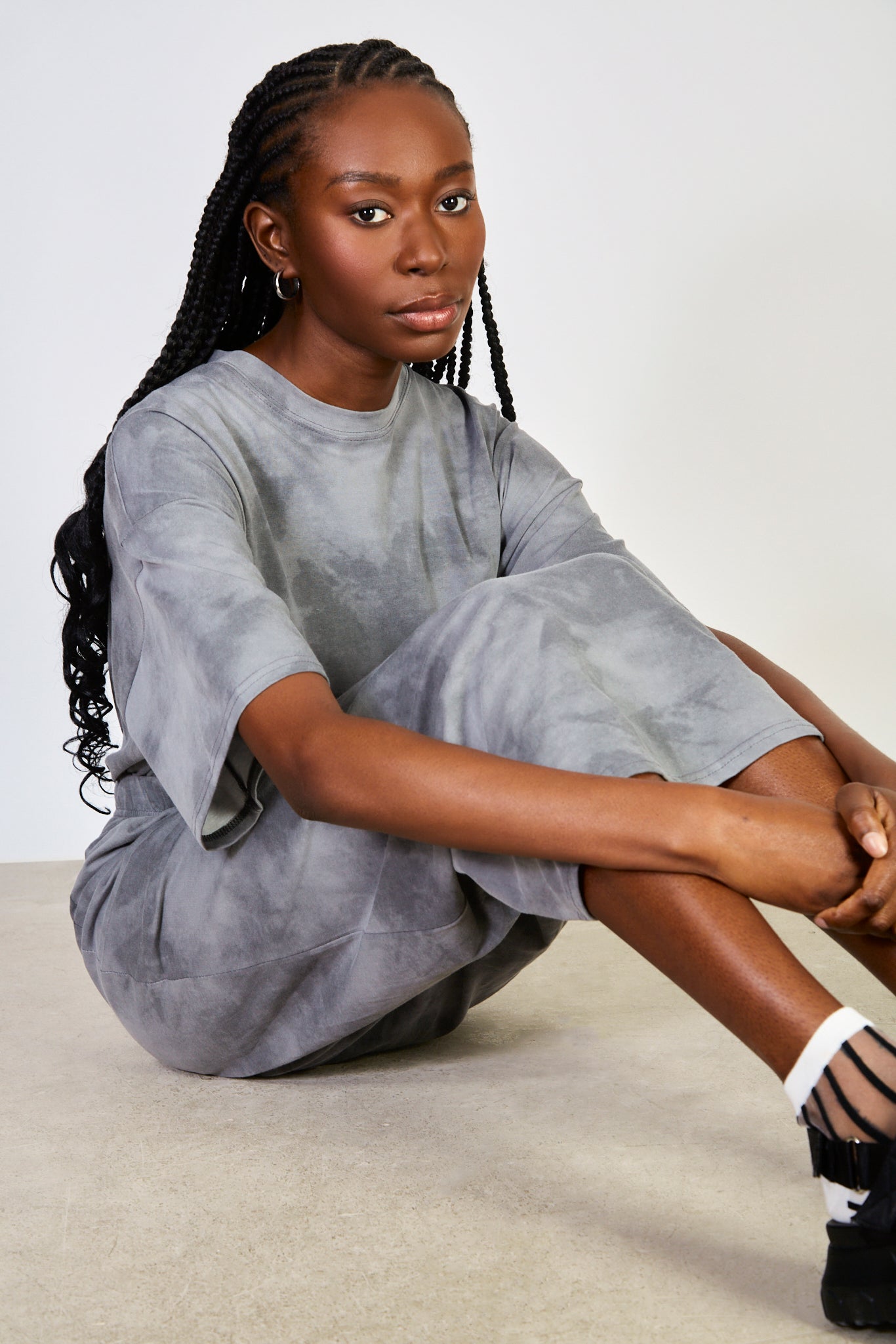 Charcoal tie dye maxi skirt_5