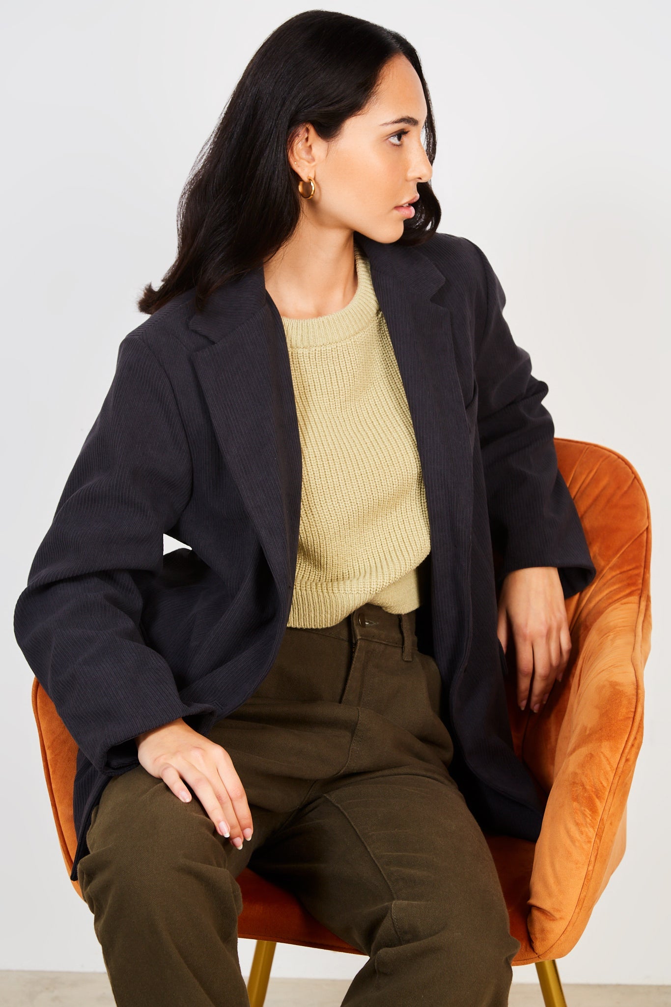 Charcoal grey corduroy blazer_4