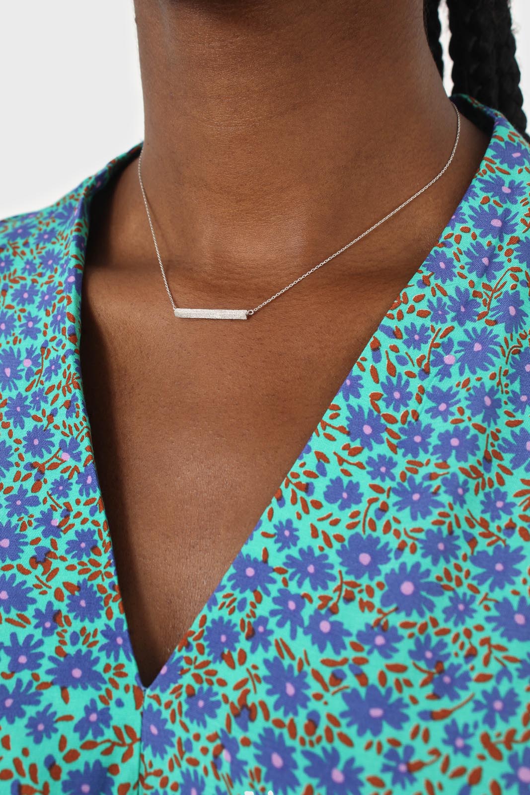 Charm necklace - Silver bar_3