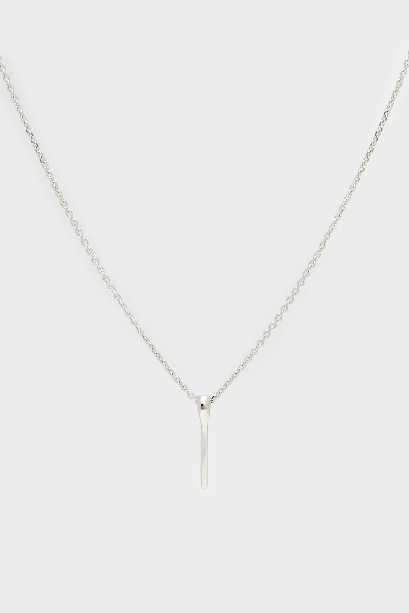 Charm necklace - Silver name initial letter 'I'_1