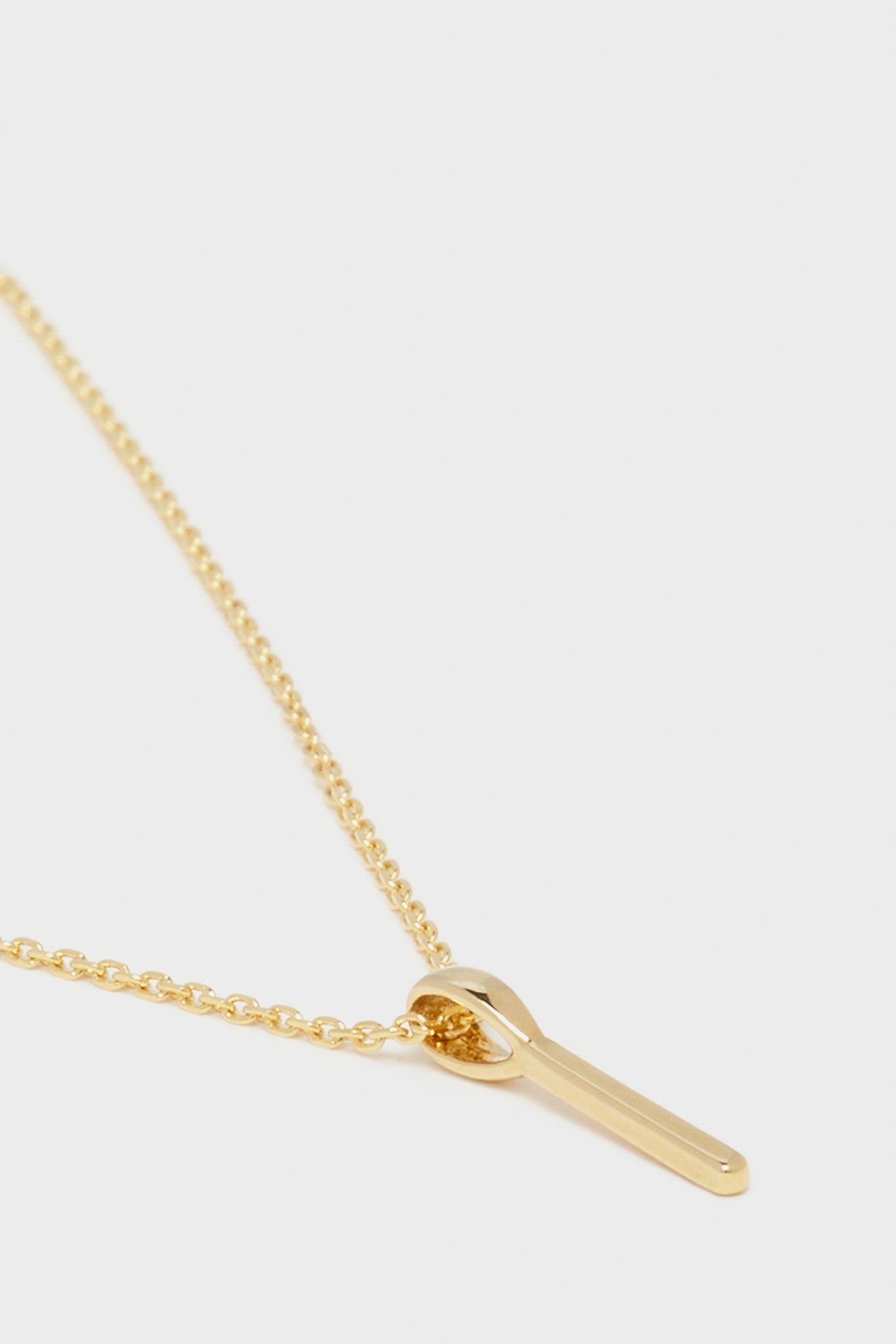 Charm necklace - Gold name initial letter 'I'_2