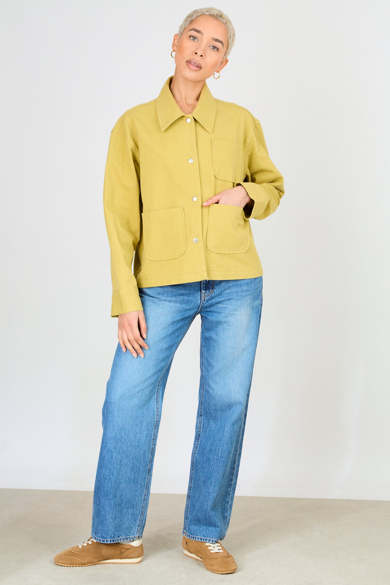 Chartreuse triple pocket short jacket_6