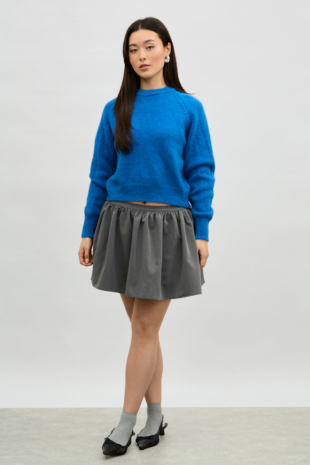 Cobalt blue pure wool crew neck jumper_4