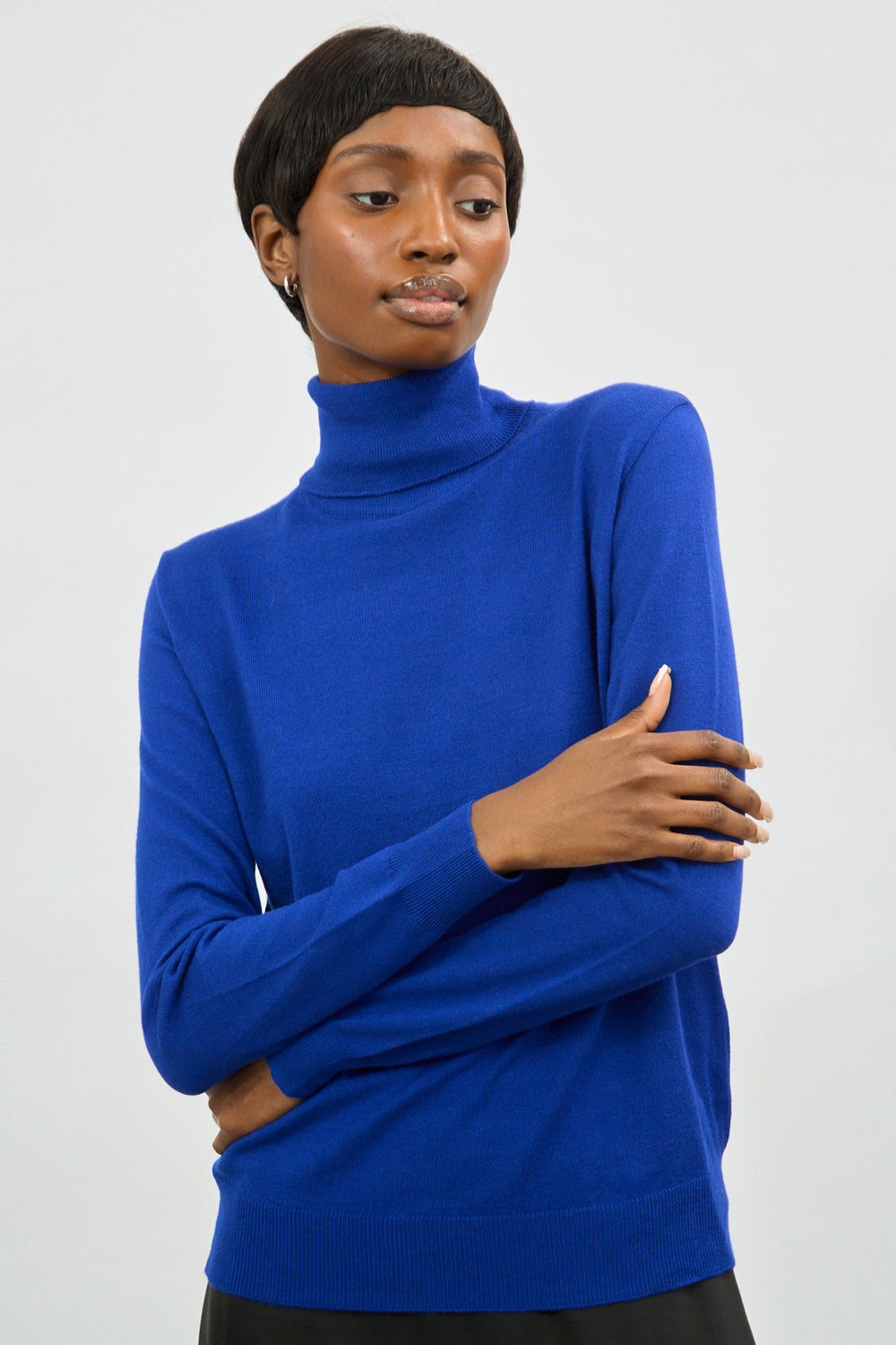 Cobalt blue thin knit turtleneck_1